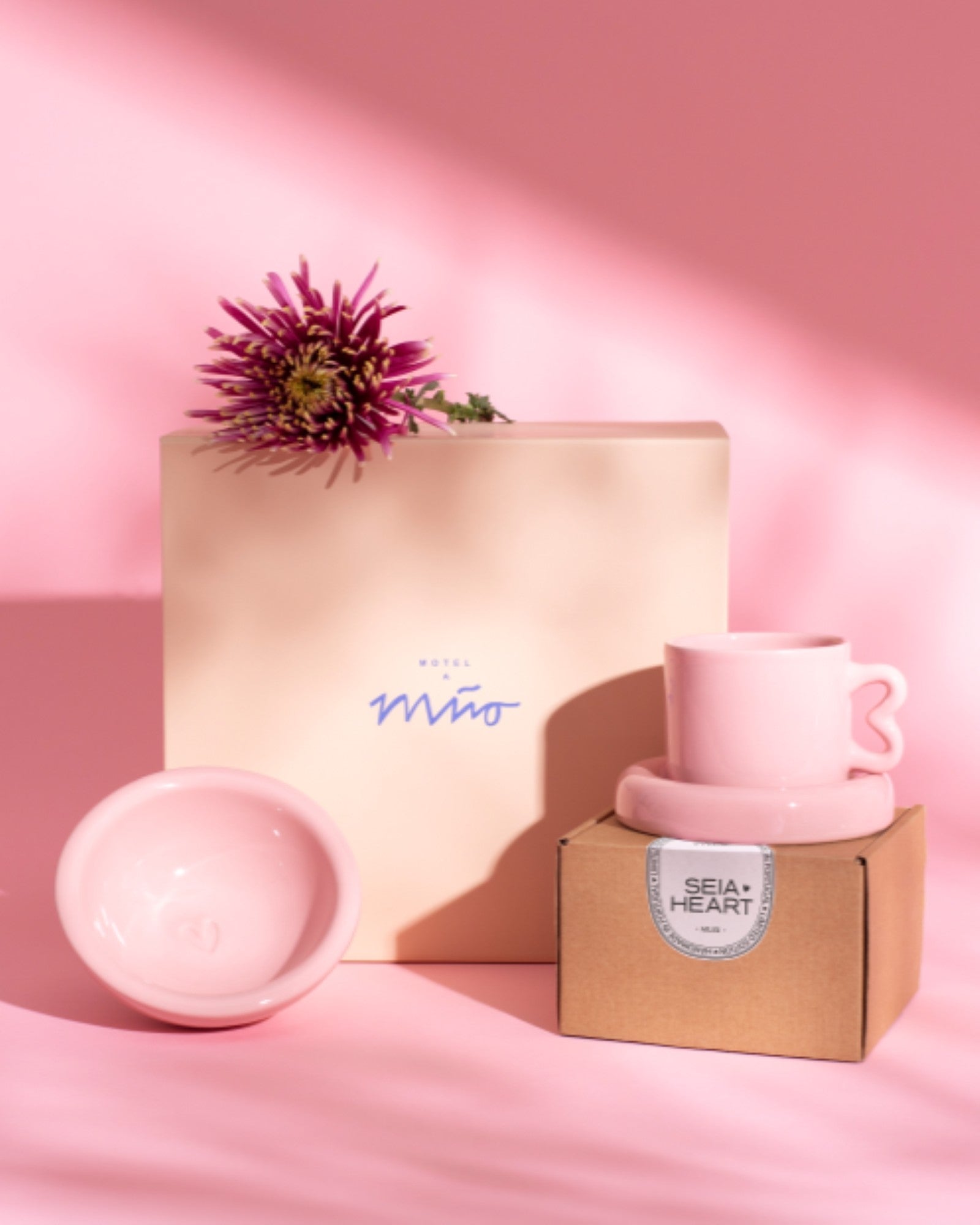 Seia Geschenk-Set Herz rosa 3-teilig