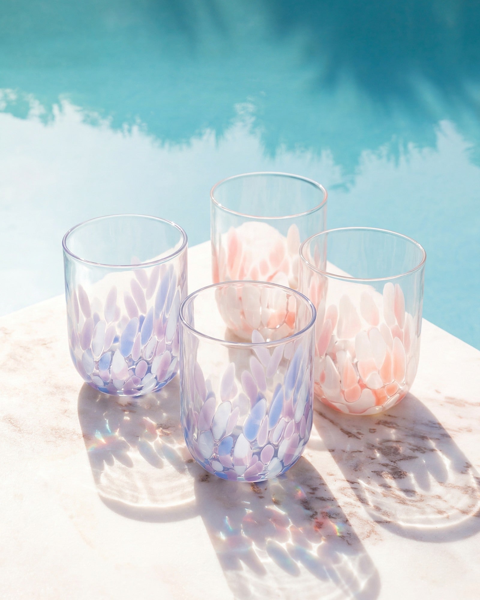 Alegria Glas groß rosé weiß