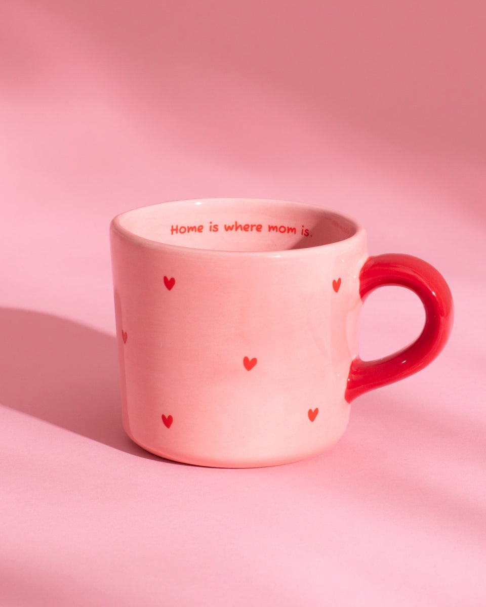 Lira Tasse groß Herz rosa rot