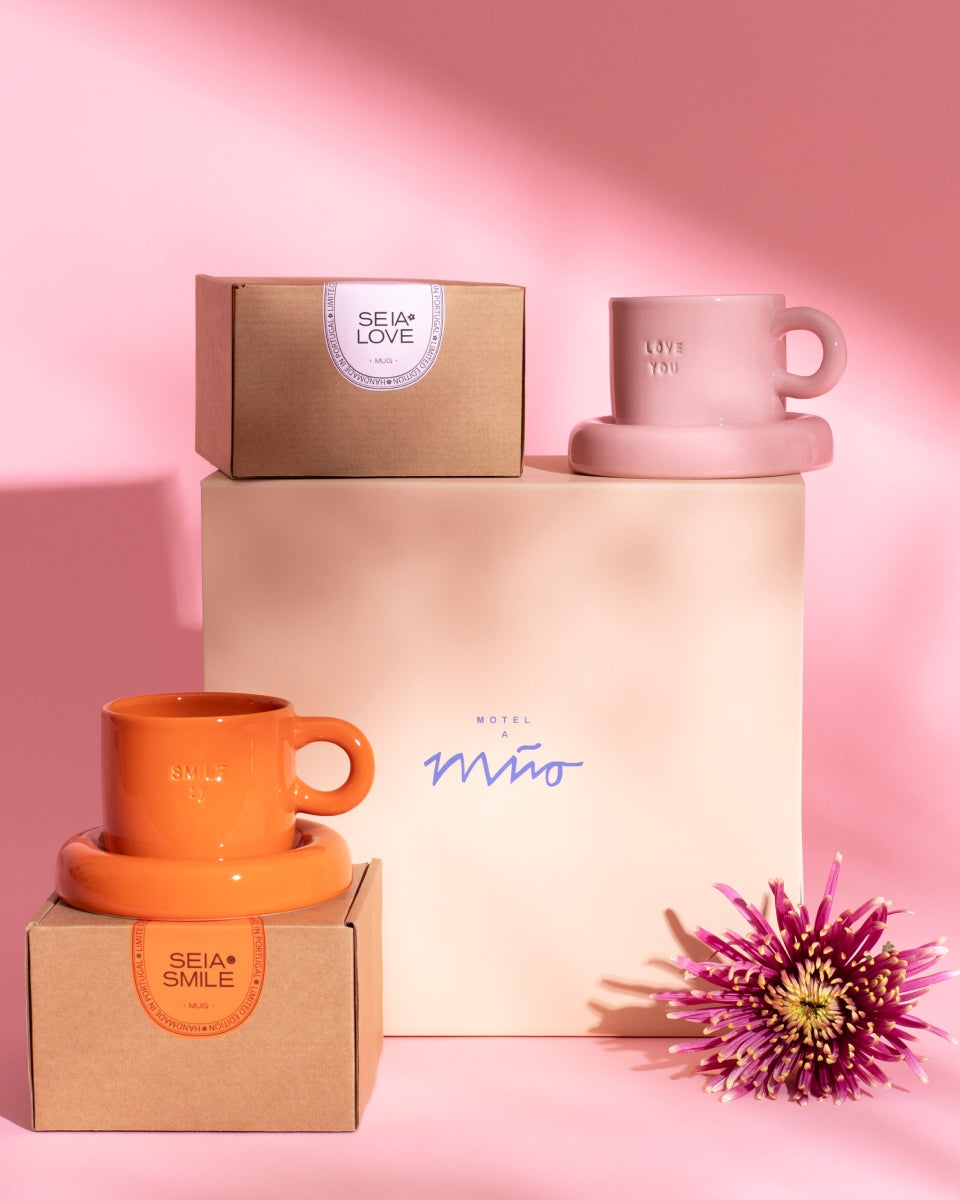 Seia Geschenk-Set Love Smile rosa orange 3-teilig