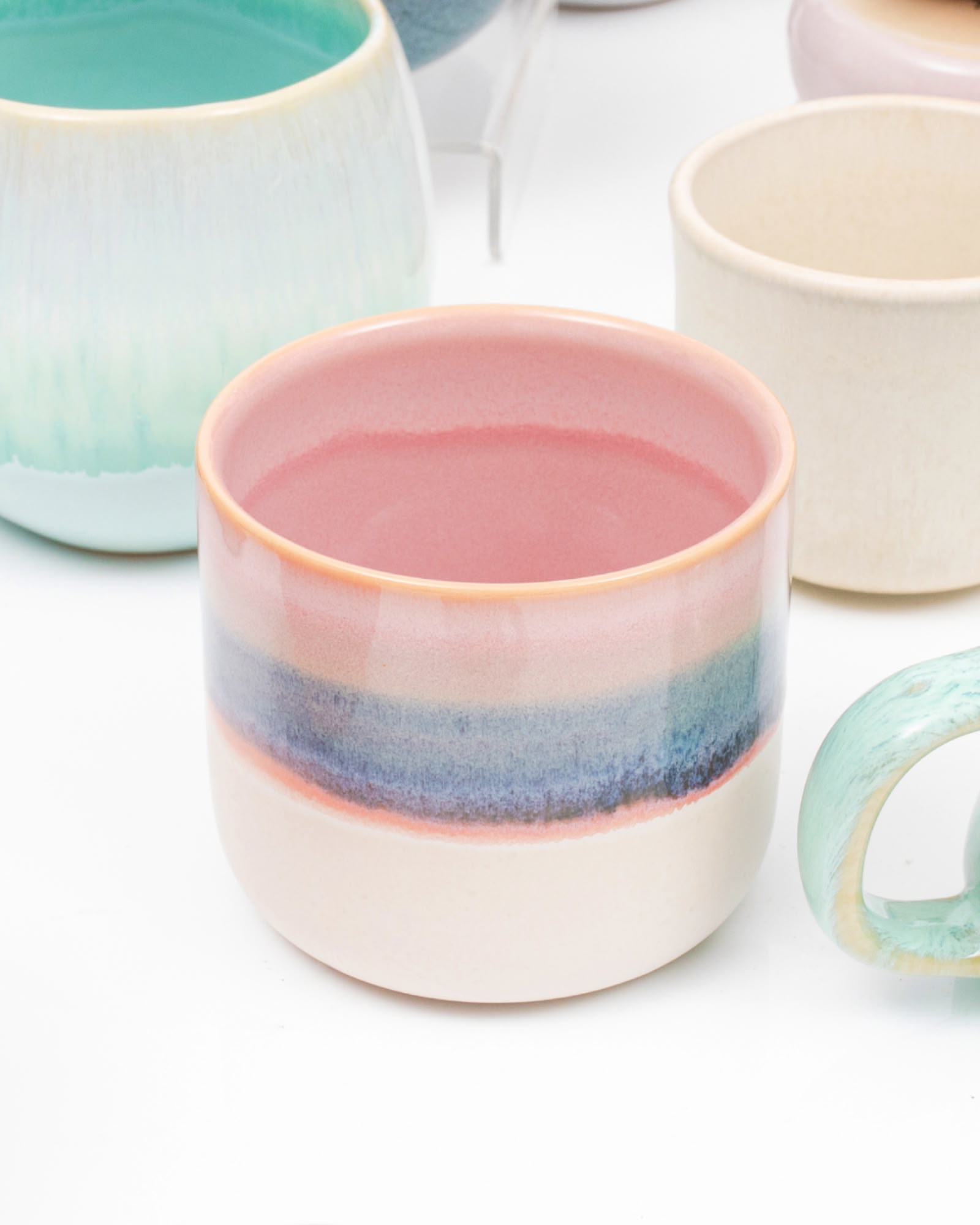 Nódoa Becher groß dipped rosa blau