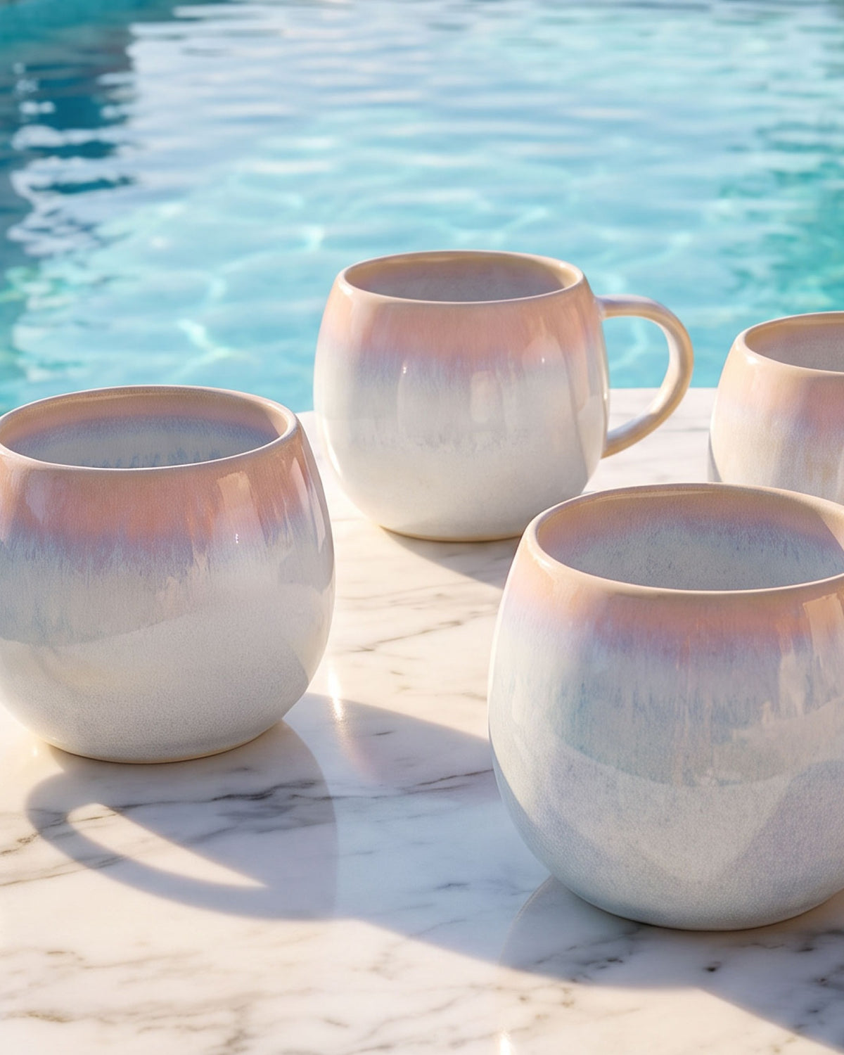 Nola - Large mug rosé blue