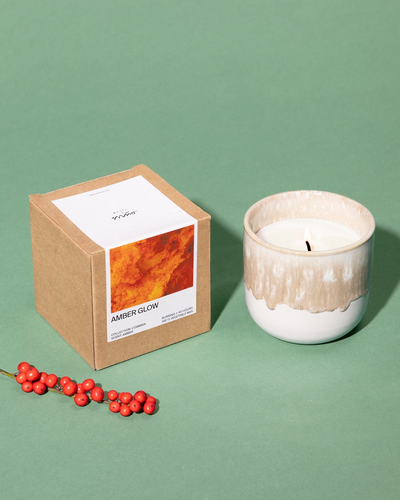 Coimbra geurkaars “Amber Glow” zand