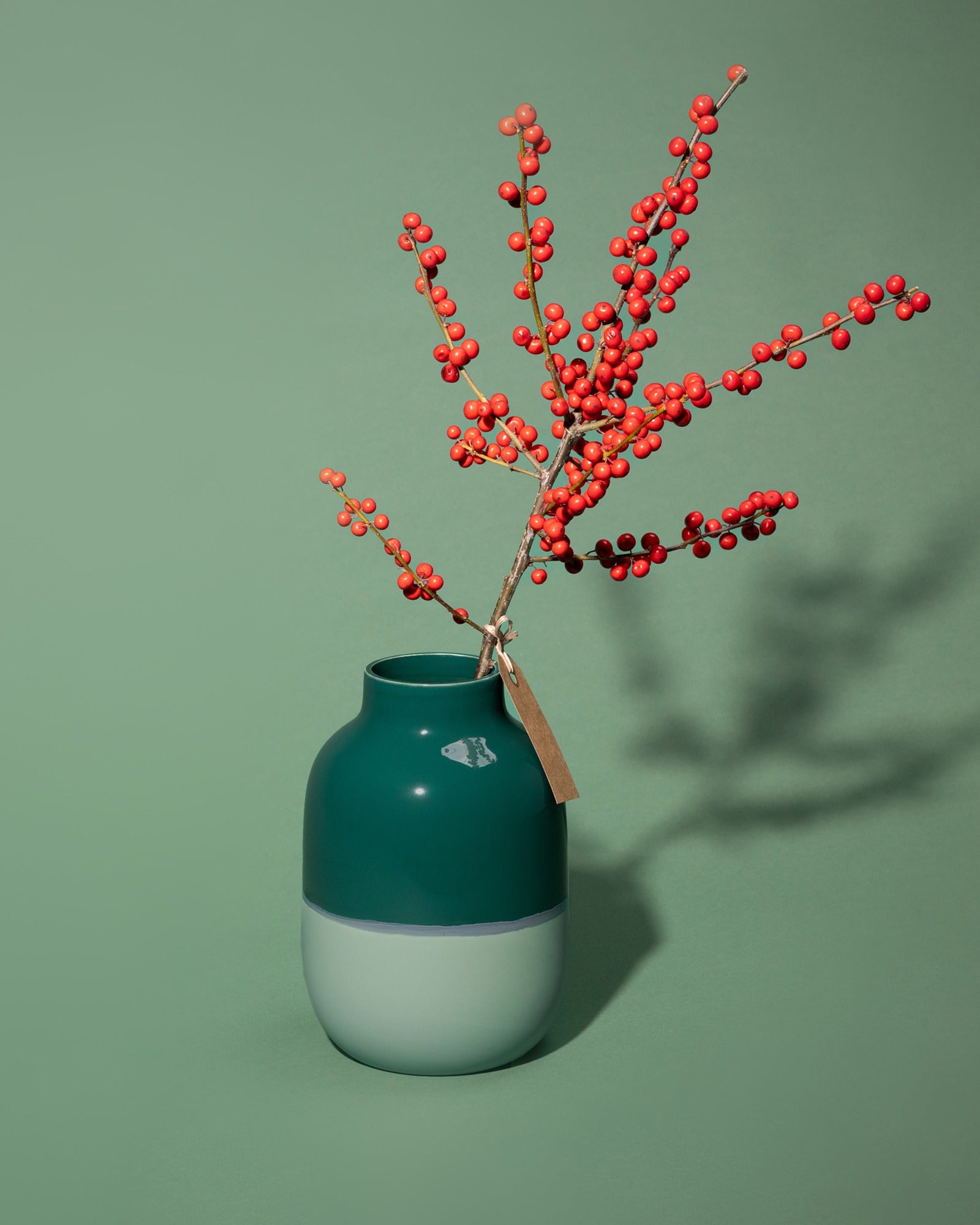 Nuno - Vaso M verde scuro e salvia