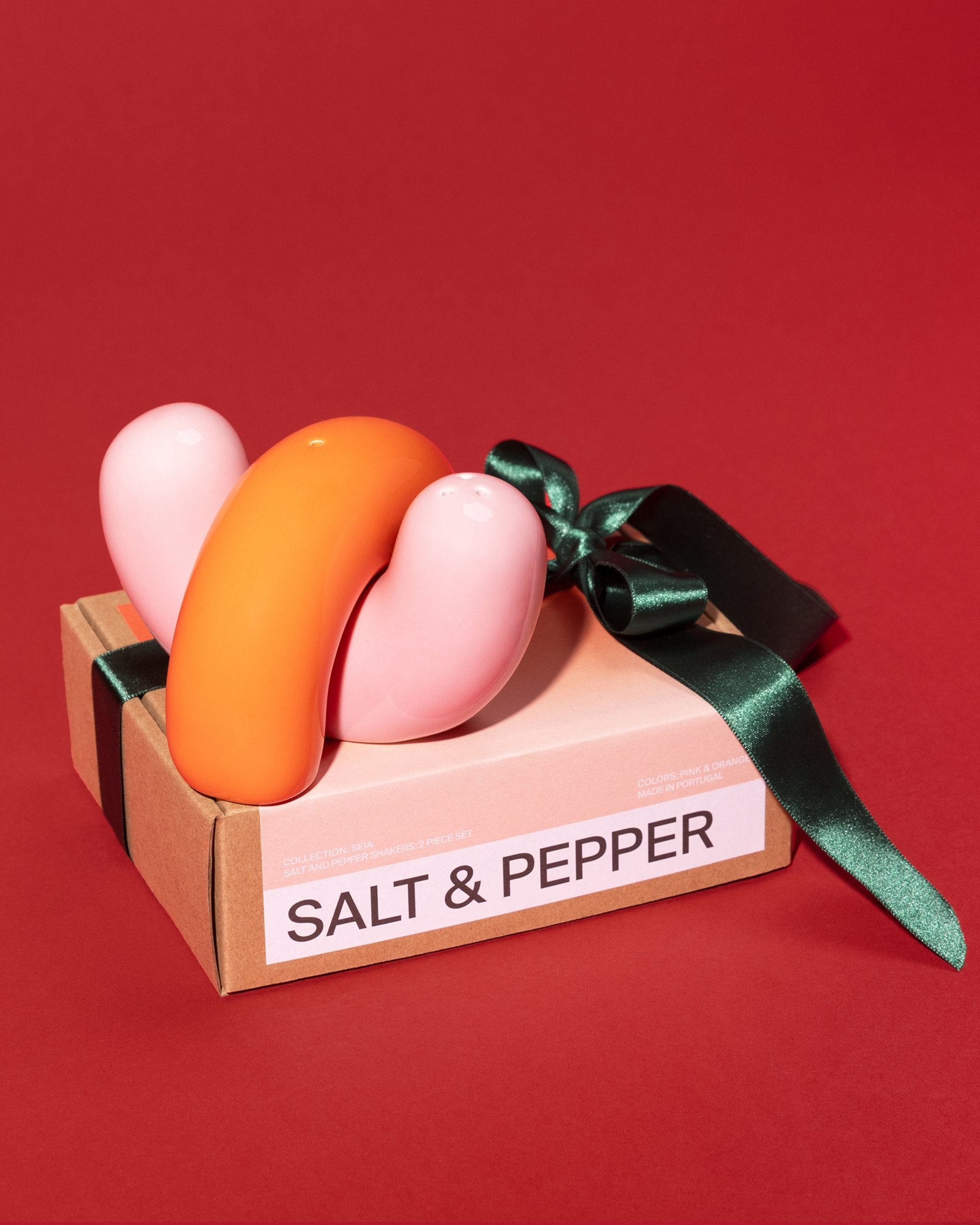 Seia Salt & Pepper Shakers orange pink