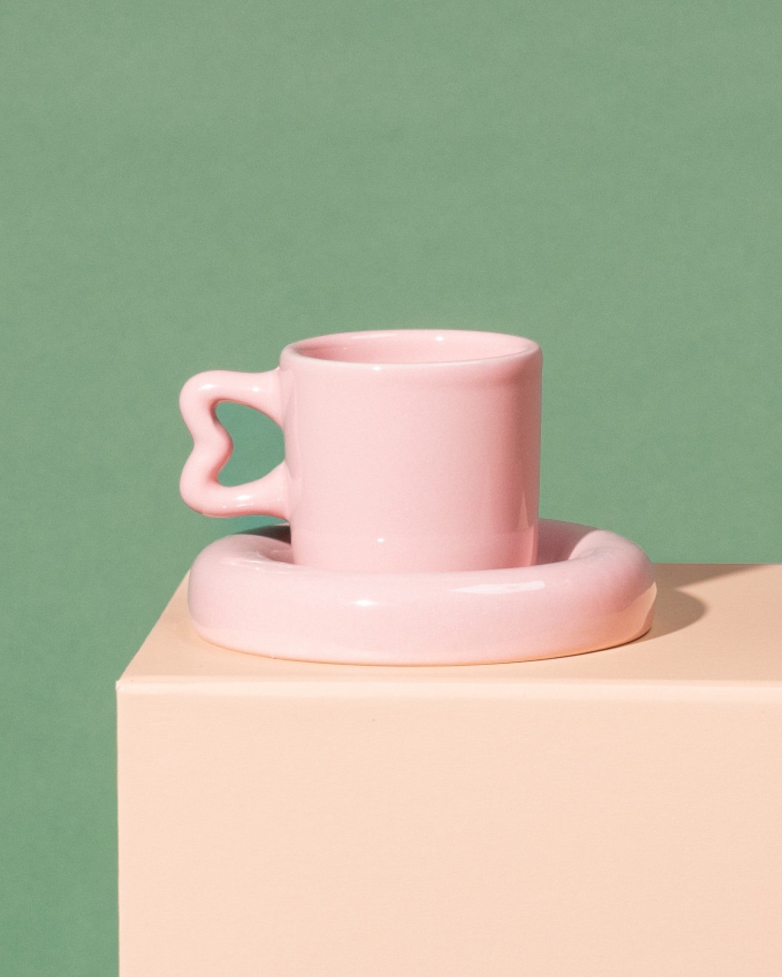 Seia Espressotasse & Untertasse Herz rosa