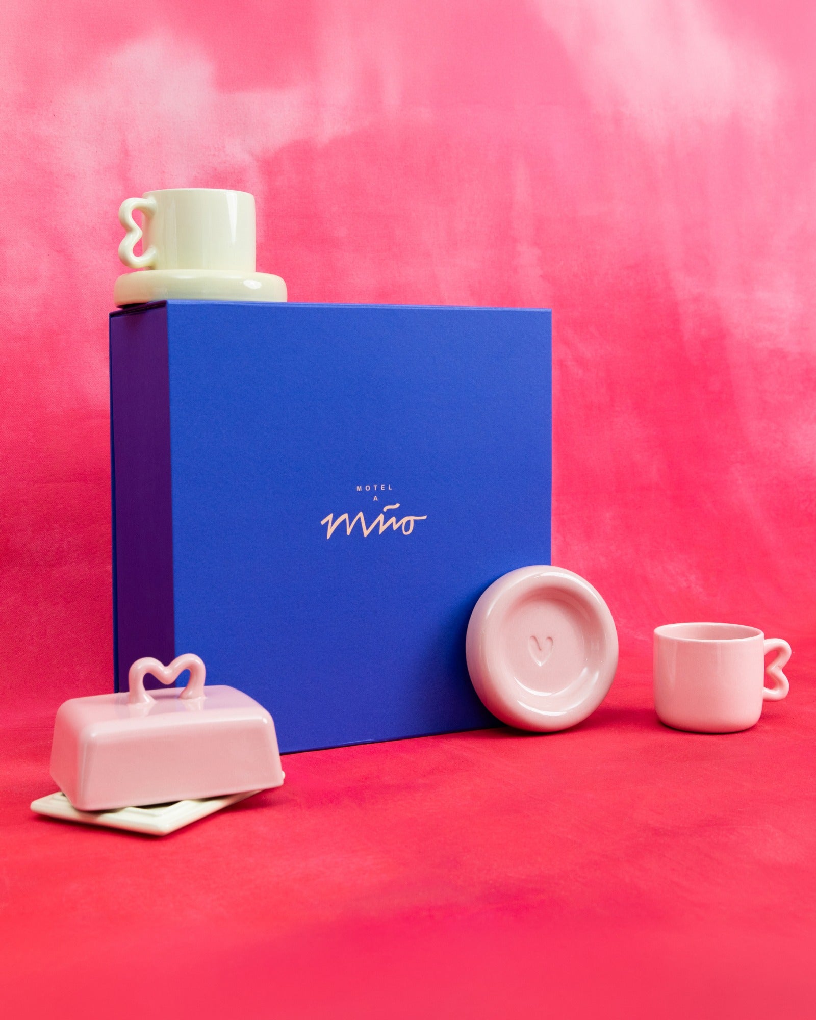 Seia Geschenk-Set Herz rosa gelb 6-teilig