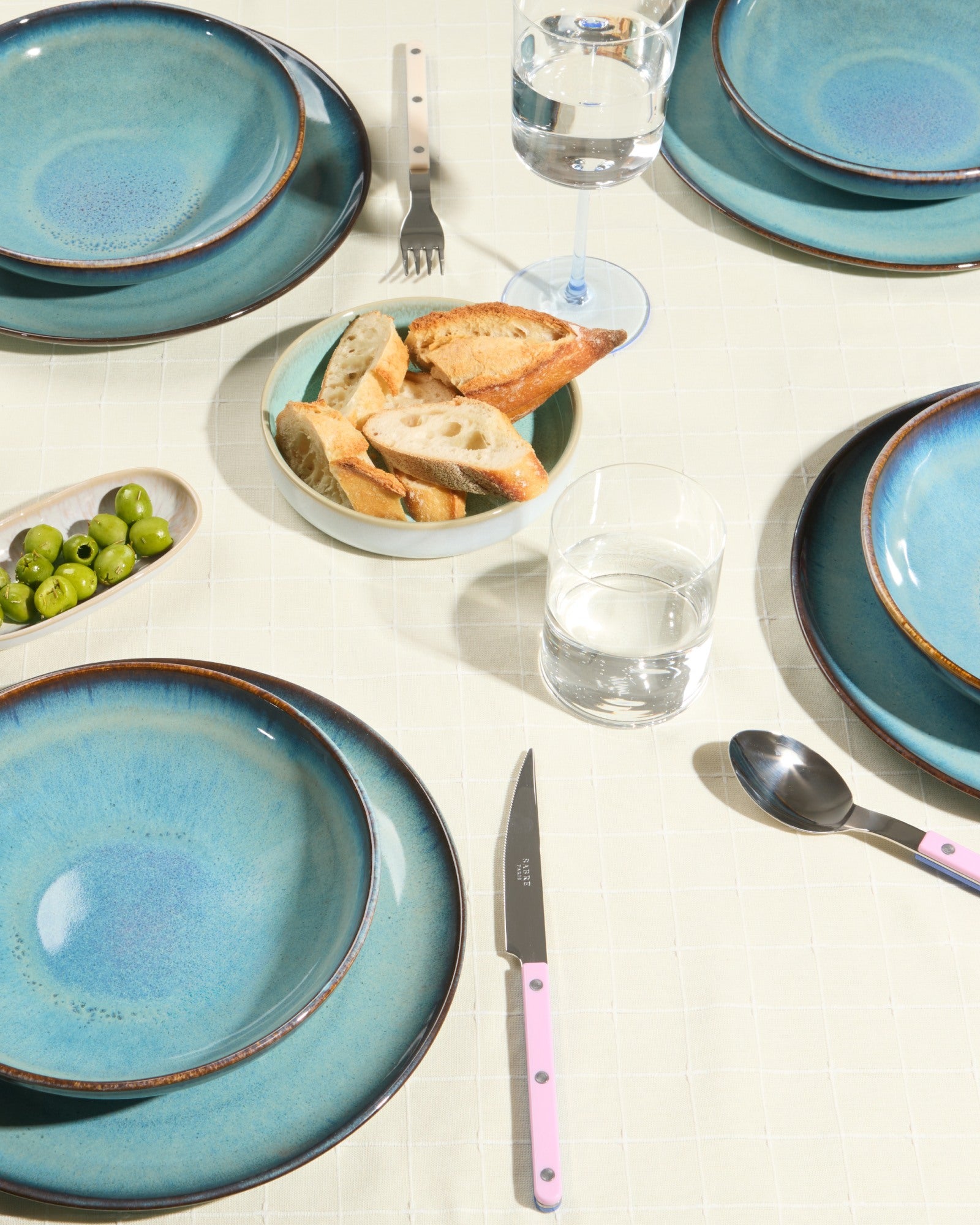 Madeira - Tableware set classic green-blue 16 pieces