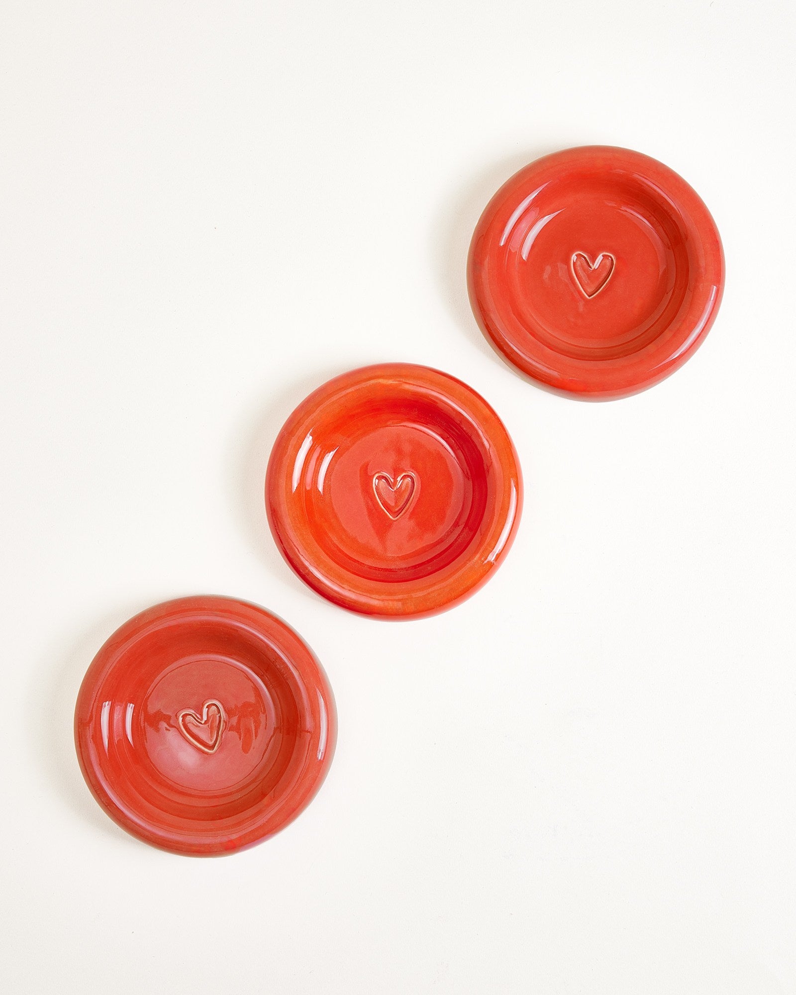 Seia - Tazza e piattino con cuore rossa