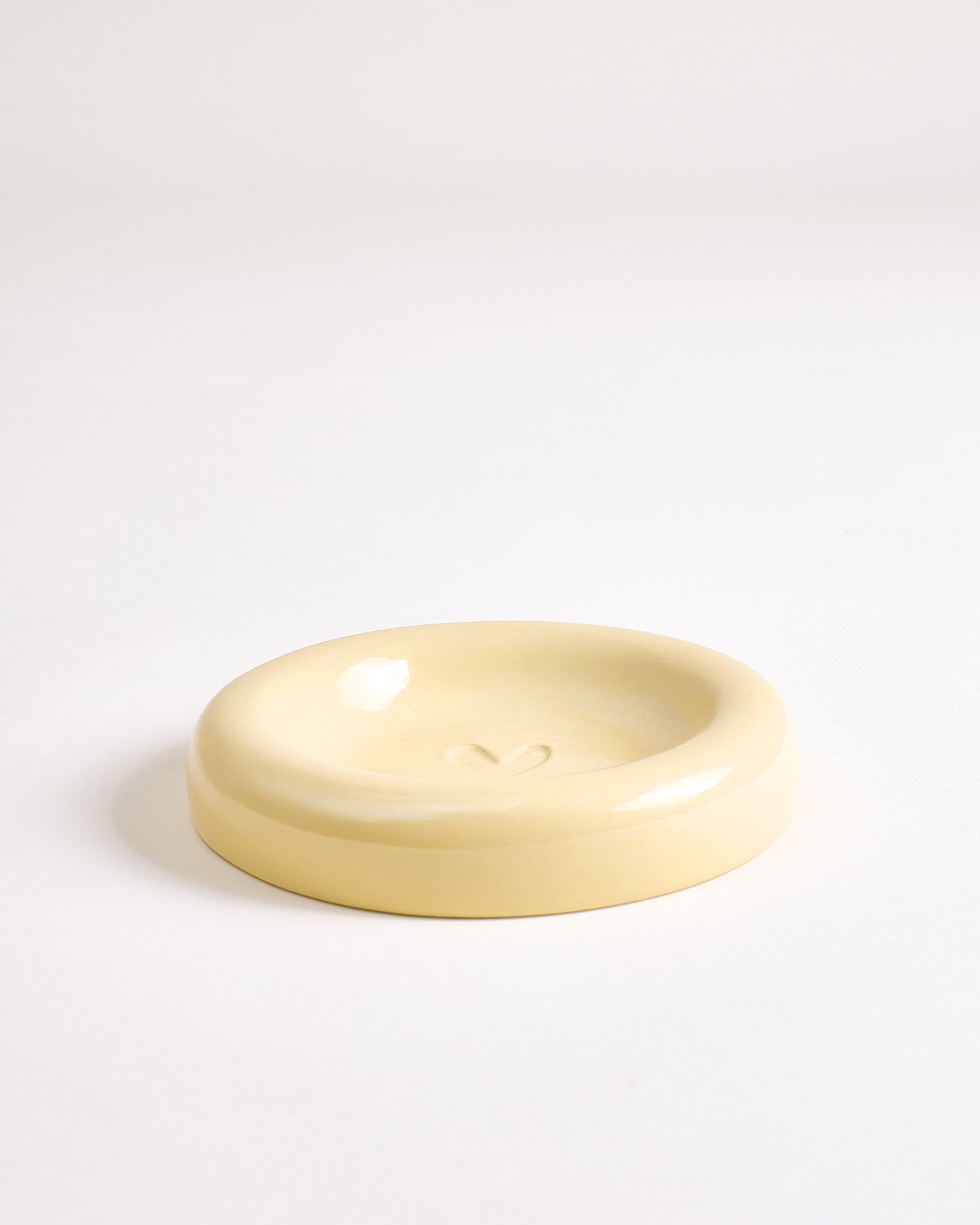 Seia Mug & Saucer, Heart, Yellow