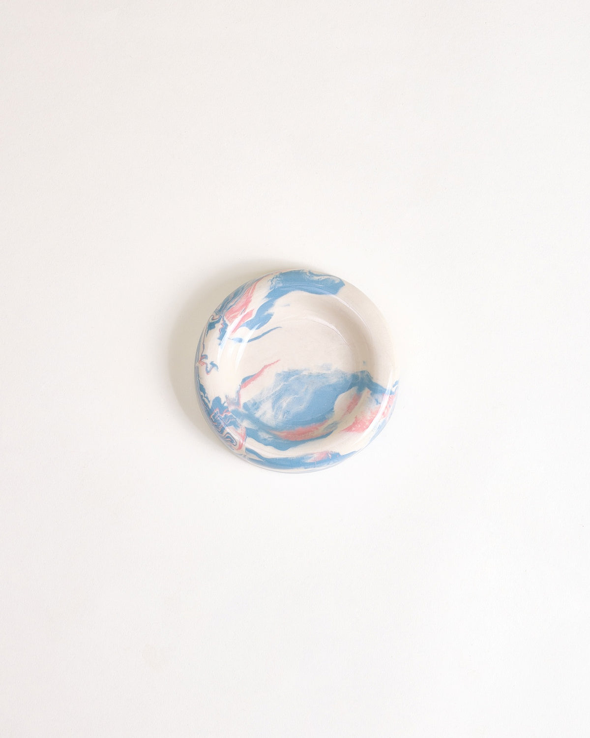 Seia Cup & Saucer, Marbled Blue and White