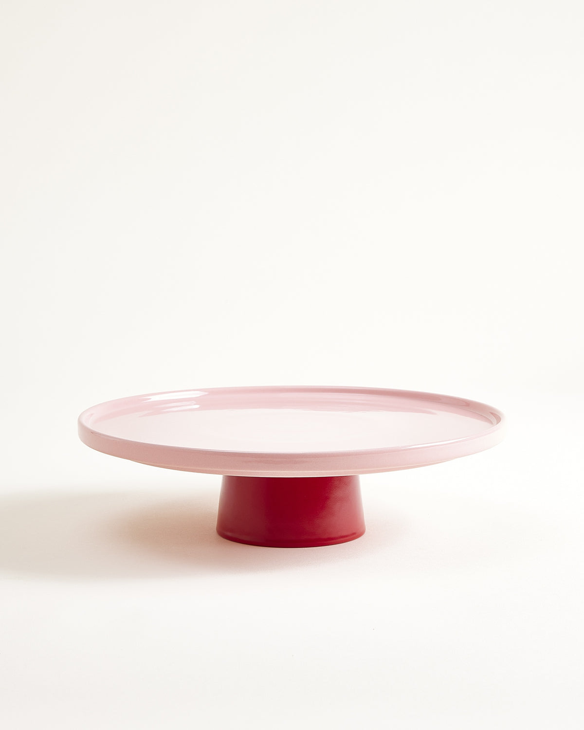 Alva Tortenplatte groß rosa rot