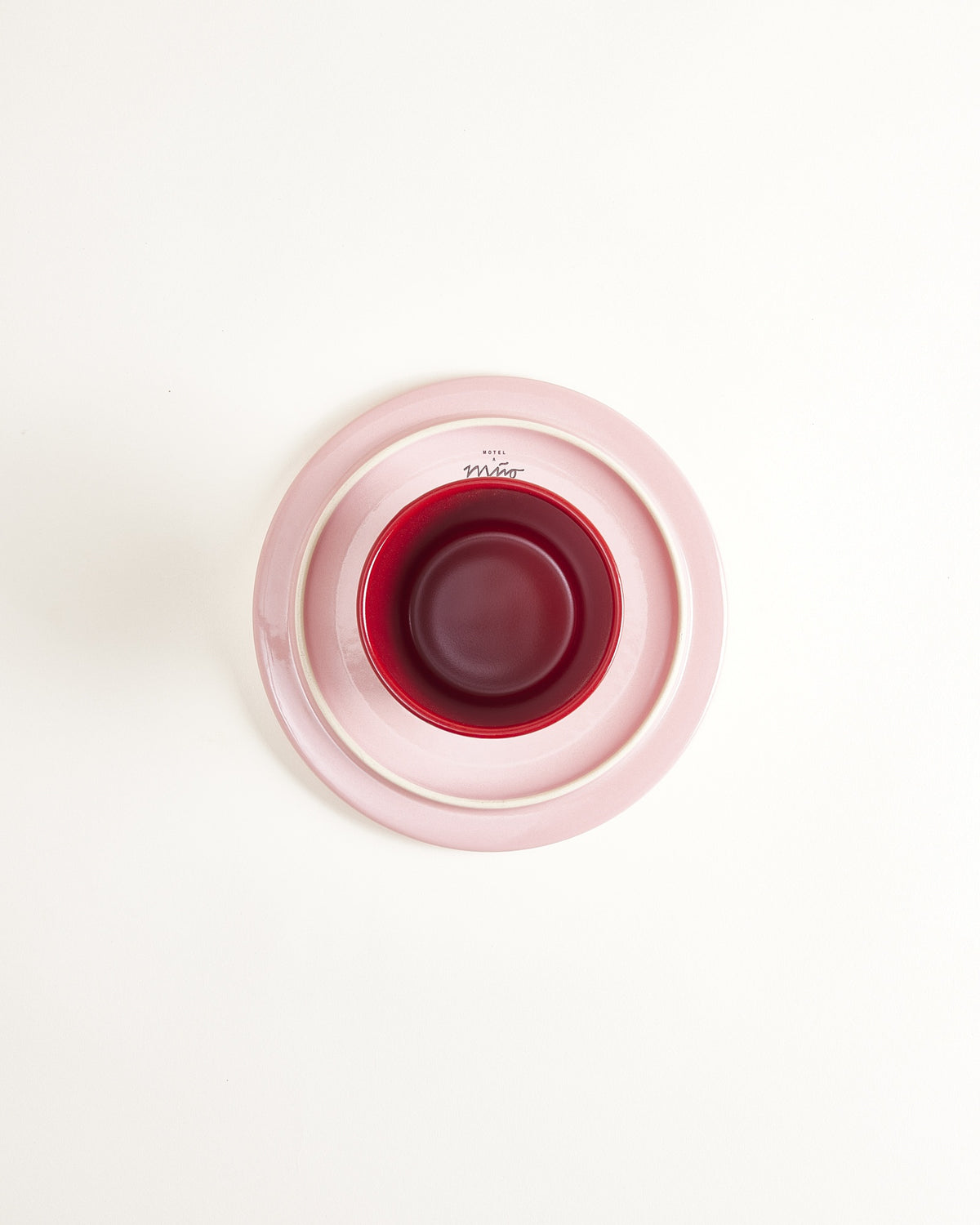 Alva - Small cake plate pink red