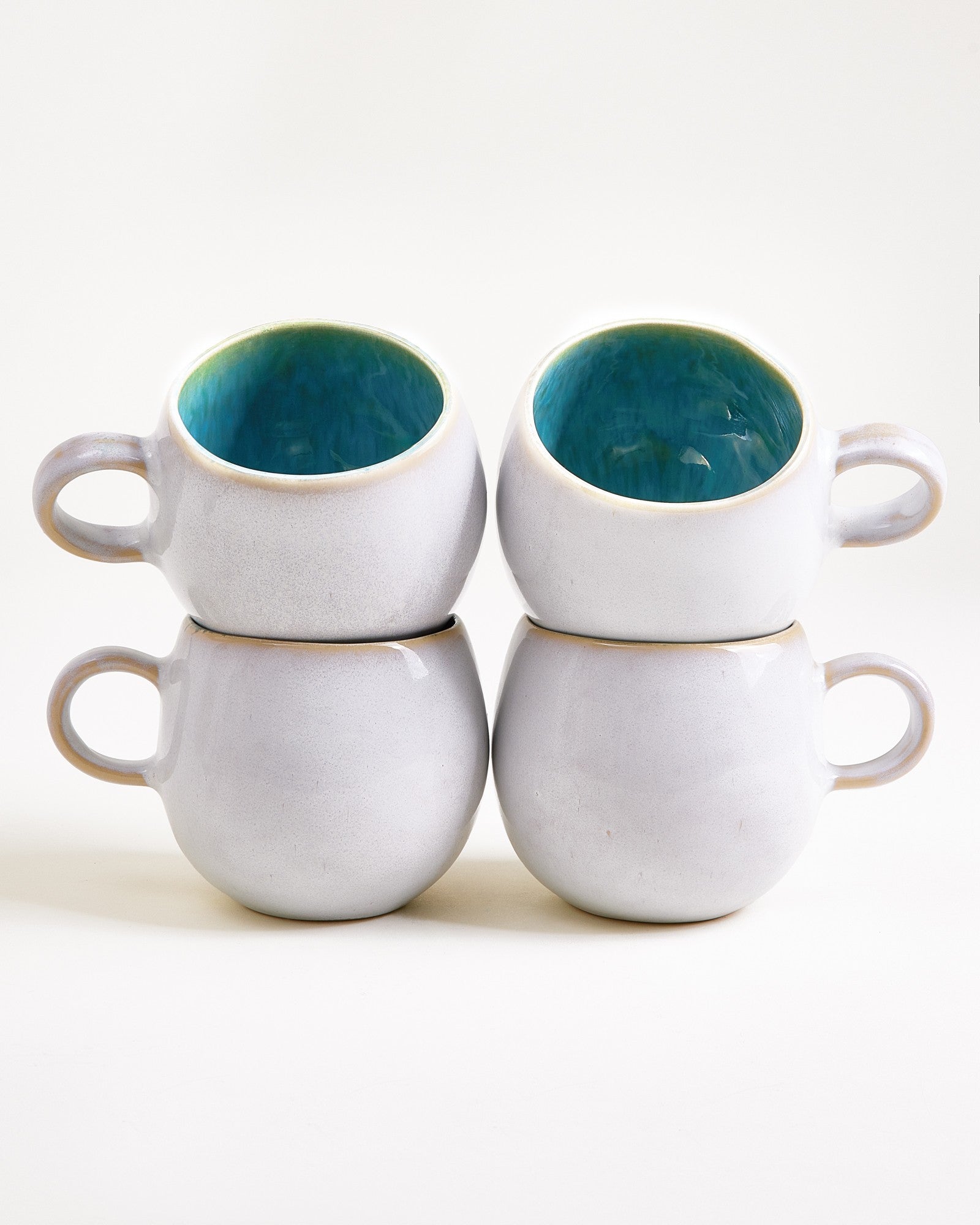Areia - Set of 4 Mugs big aqua