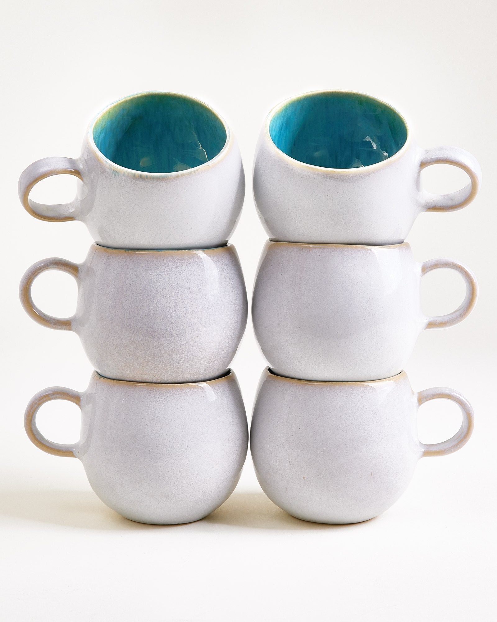Areia - Set of 6 Mugs big aqua
