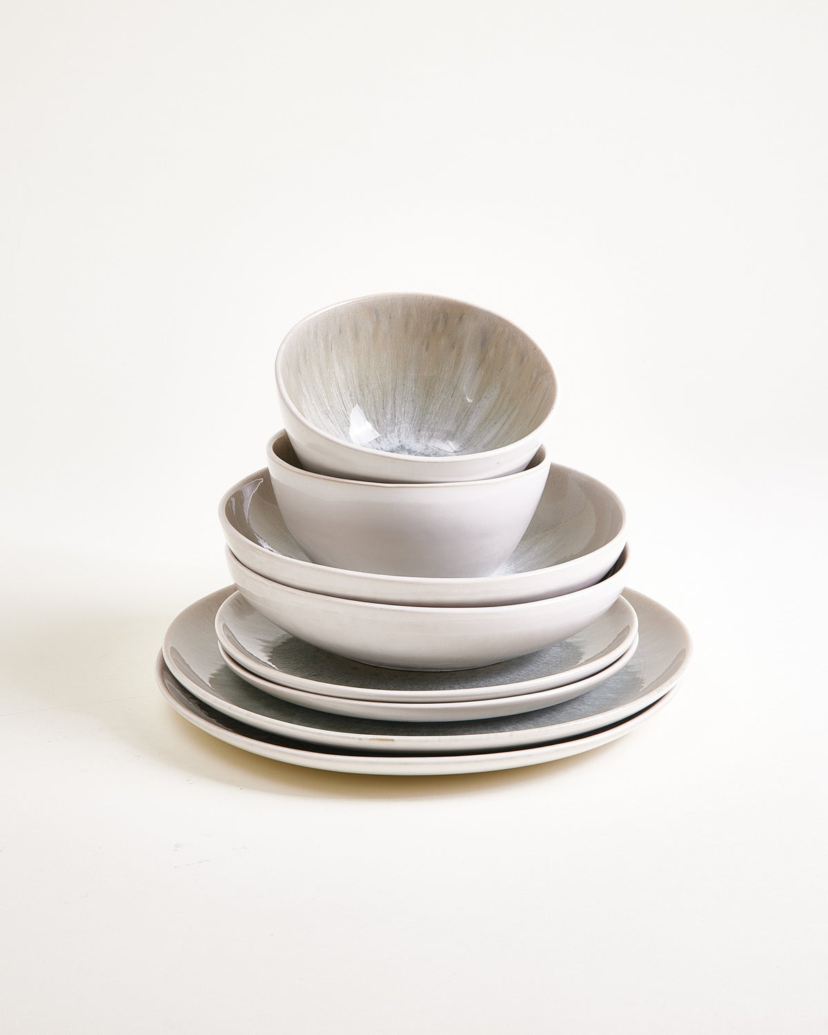 Areia Geschirr-Set classic grau 8-teilig
