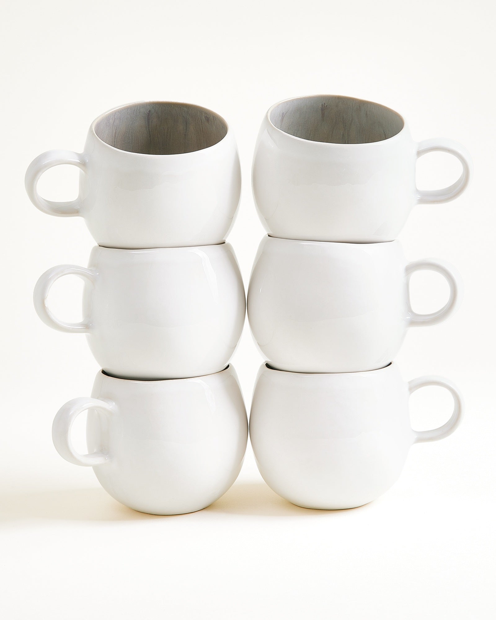 Areia - Set of 6 Mugs big grey