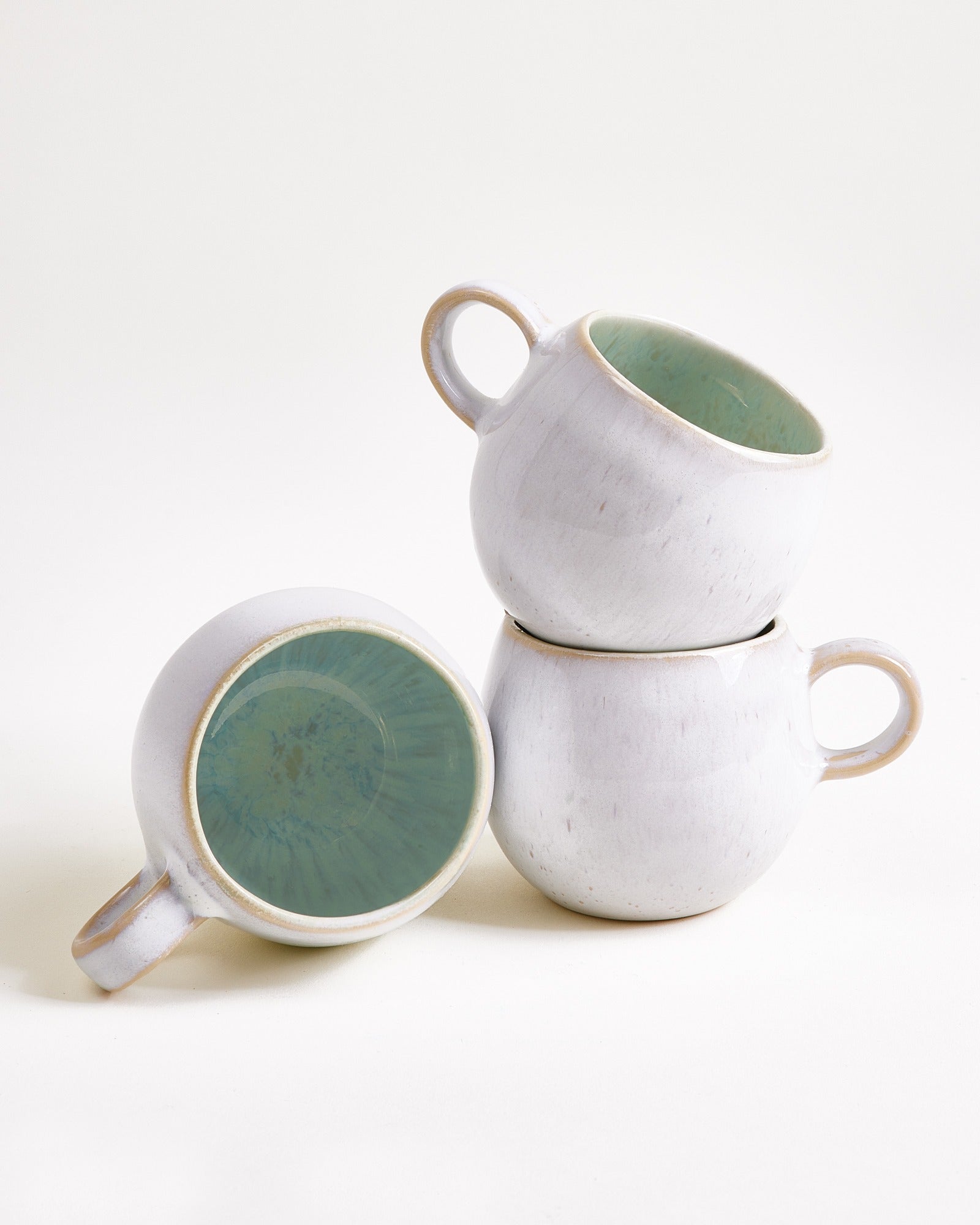 Areia - Tasse à café avec anse menthe Lot de 6