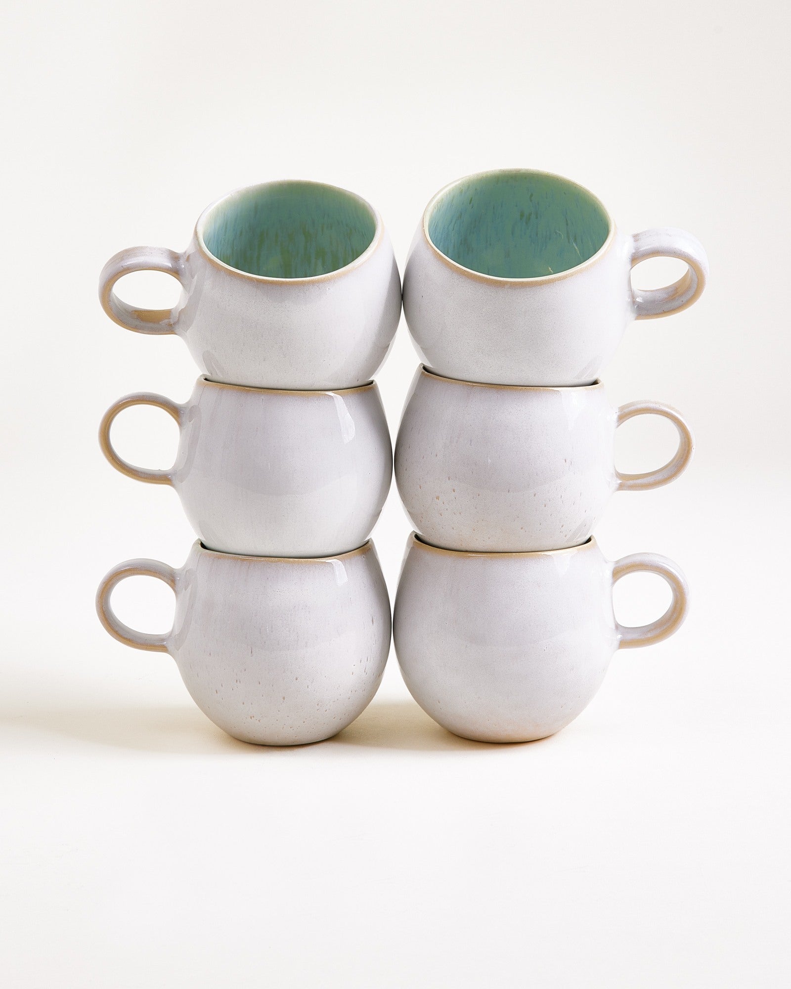 Areia - Set da 6 tazze piccole verde menta