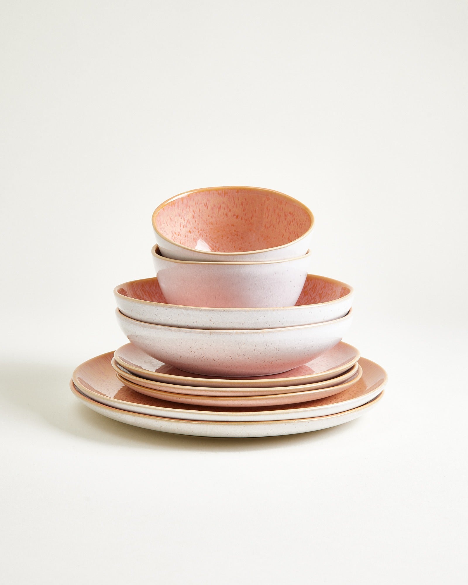 Areia - Set de vaisselle rose 8 pièces