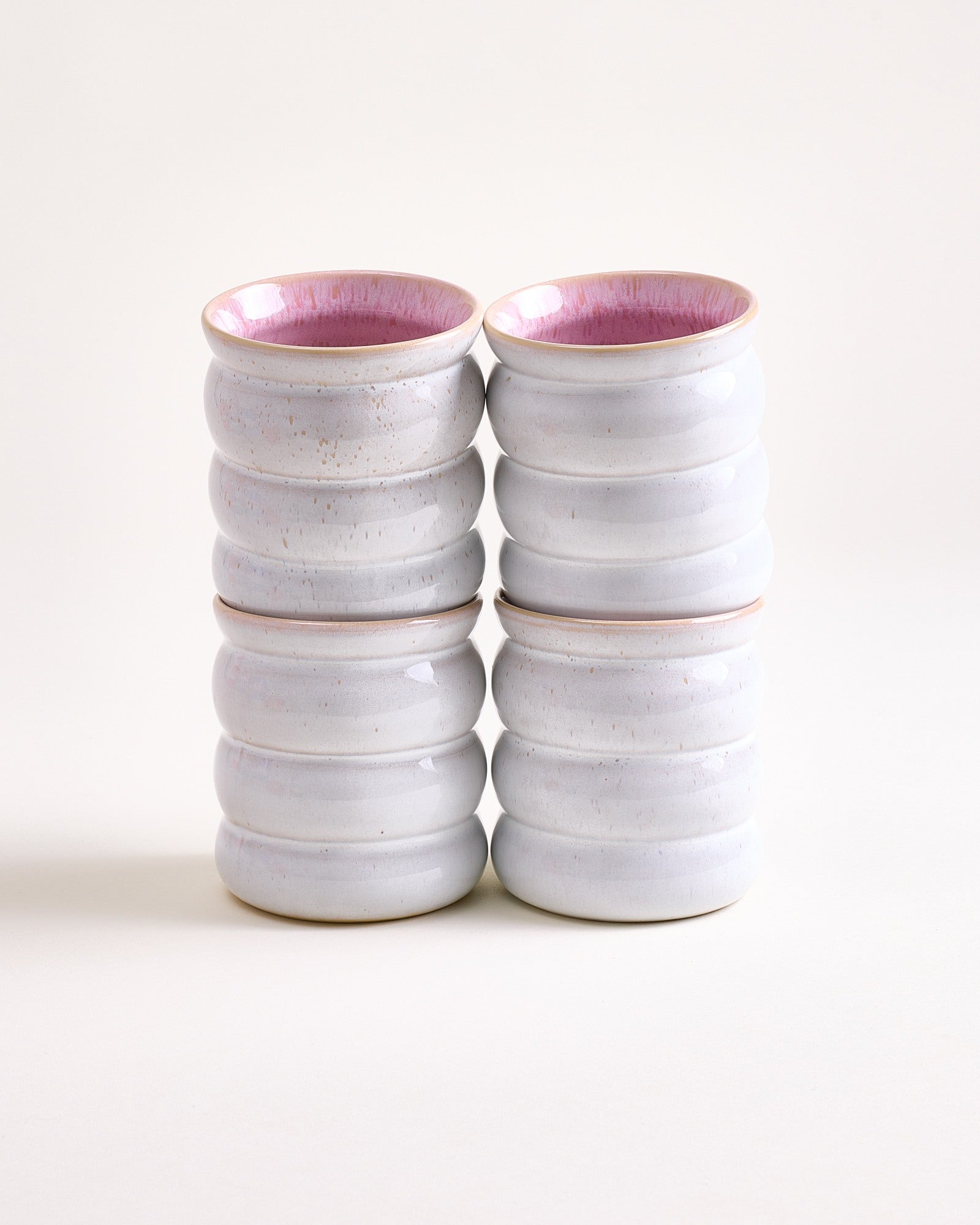 Areia - Set of 4 cups large bubble rose