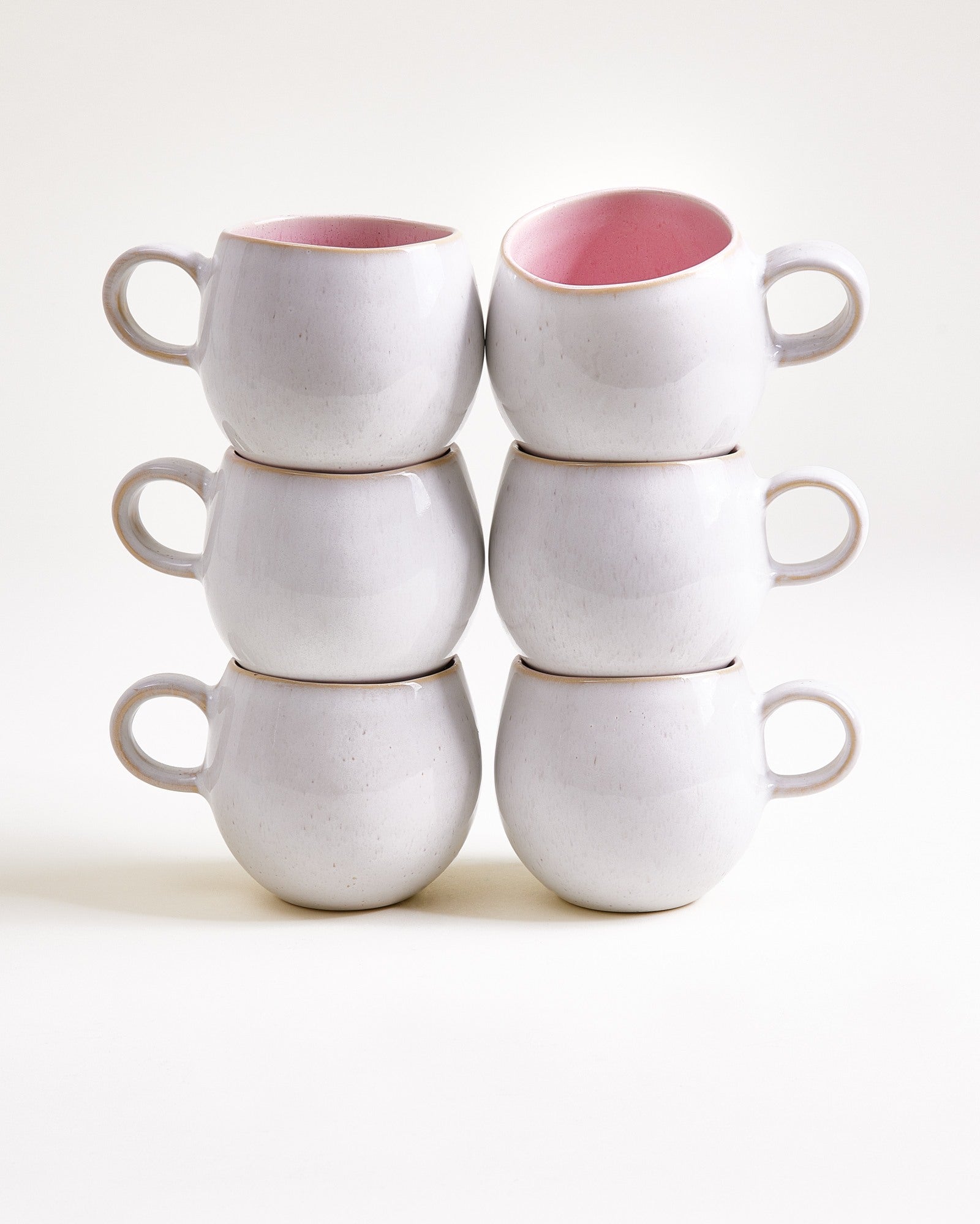 Areia - Set of 6 Mugs small rose