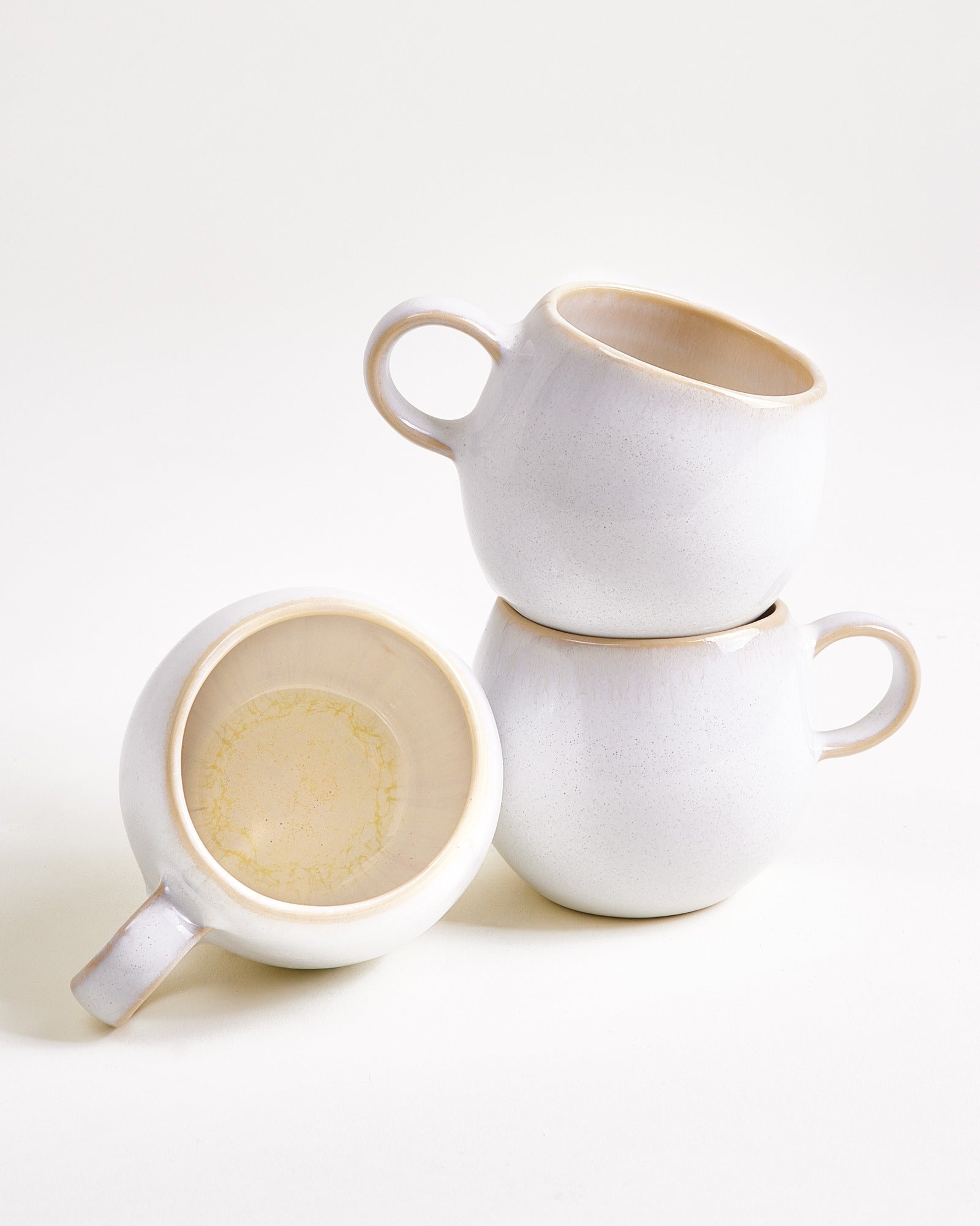 Areia - Tasse à café avec anse sable Lot de 6