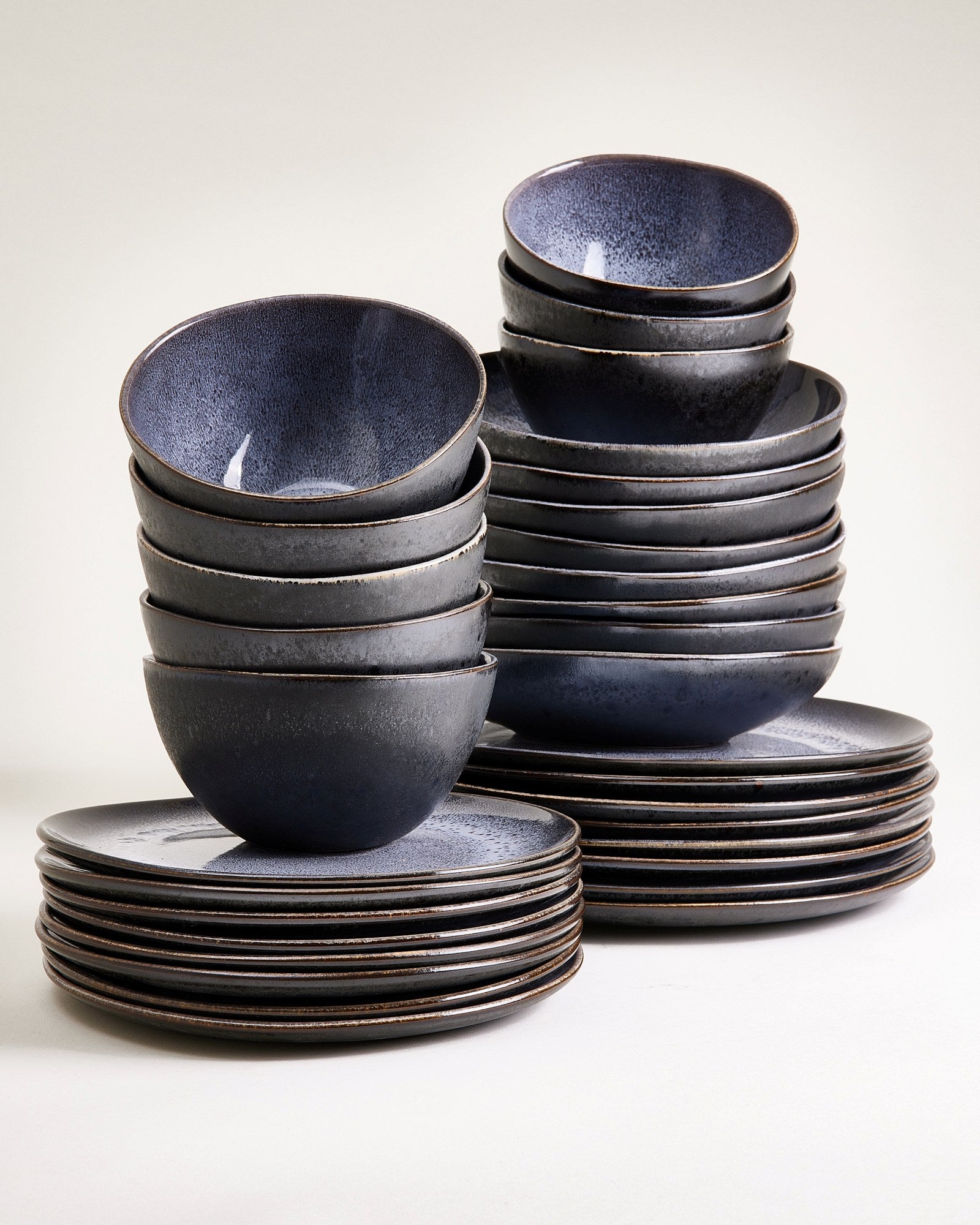 Areia - Tableware set black 32 pieces