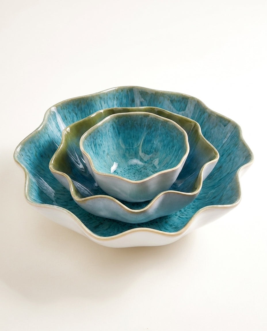 Areia Geschirr-Set shell aqua 3-teilig