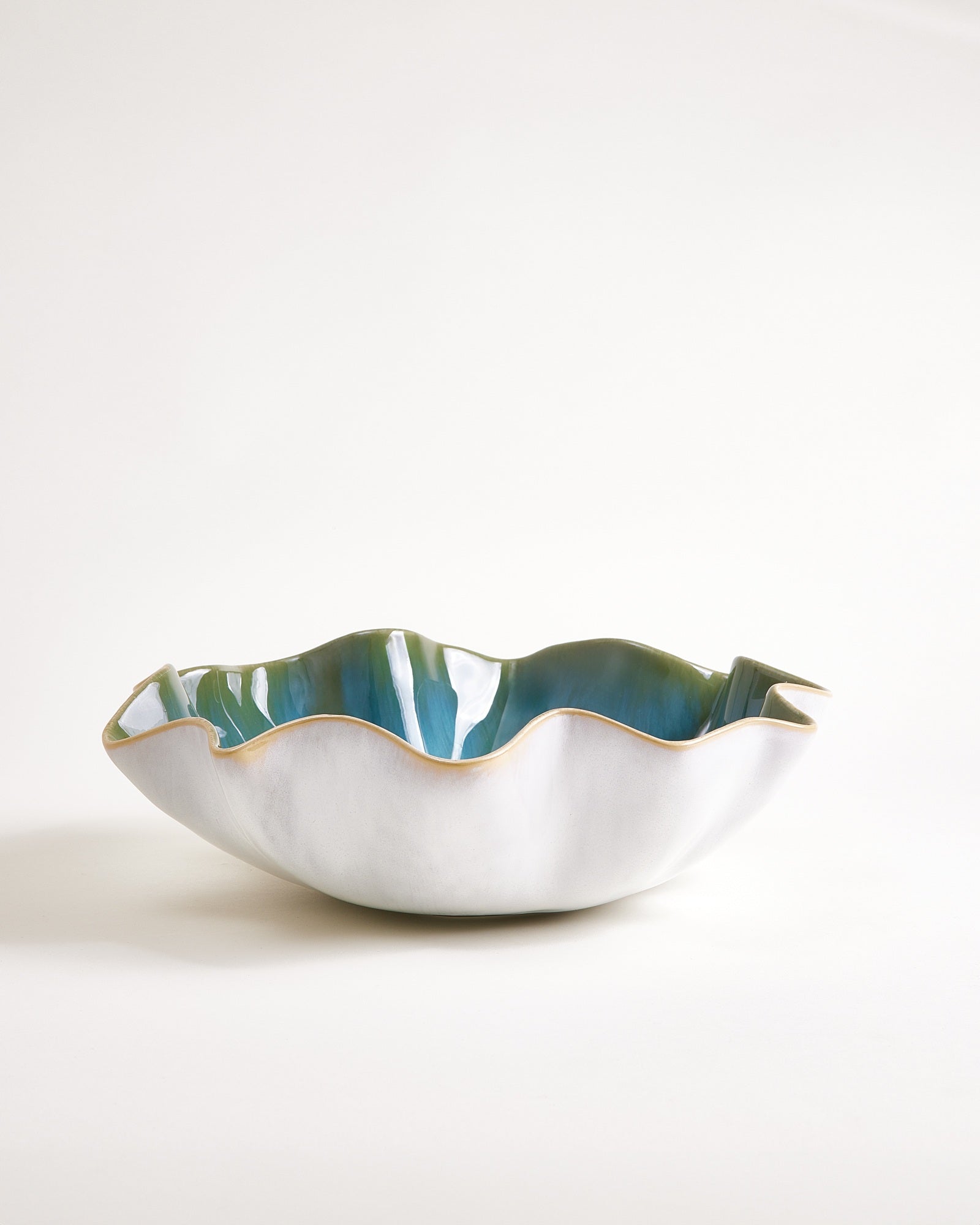 Areia Shell serveerschaal aqua