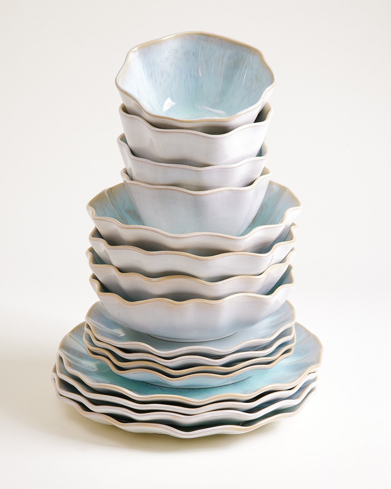 Areia Shell azure - Set of 16 pieces