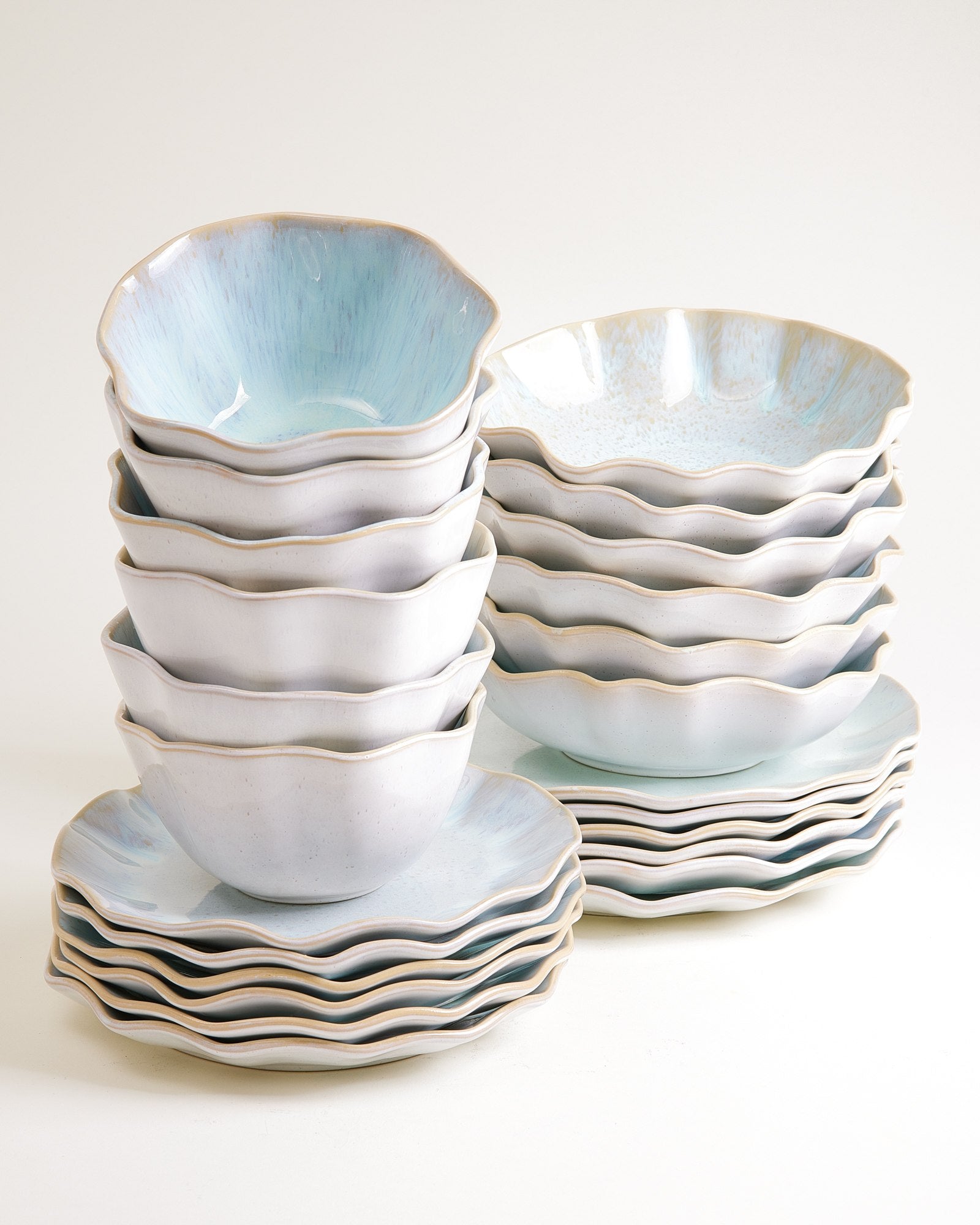 Areia Shell azure - Set of 24 pieces