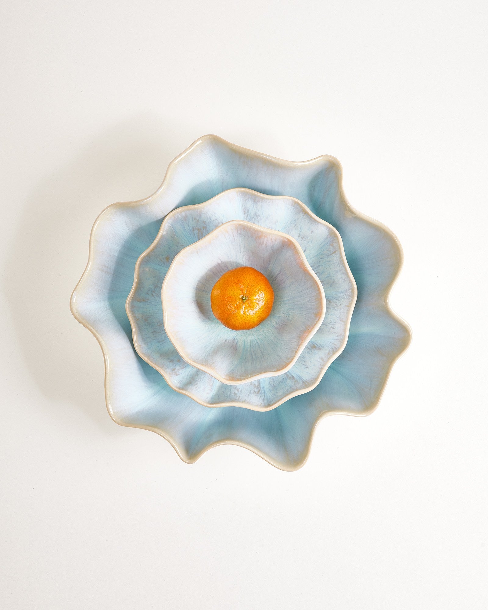 Areia Servierschale groß shell azur