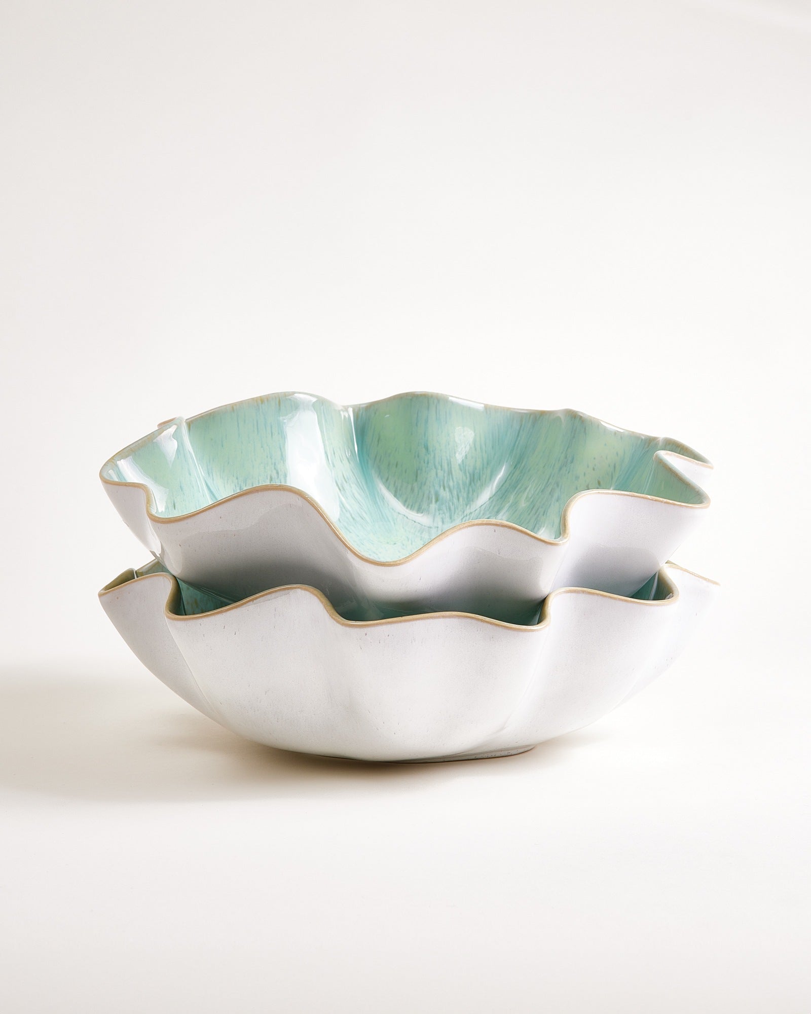 Areia Shell serveerschaal mint