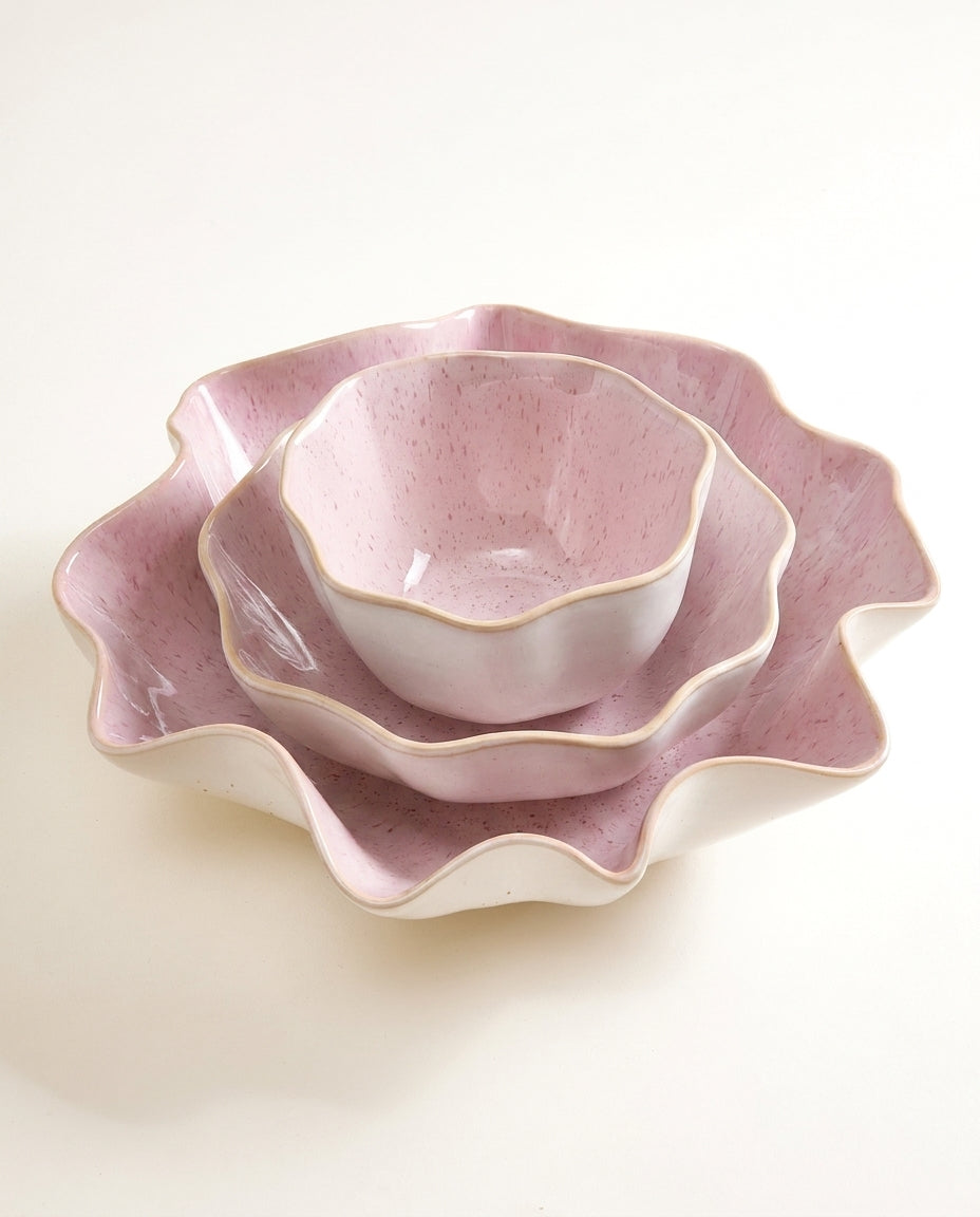 Areia Geschirr-Set shell rosé 3-teilig