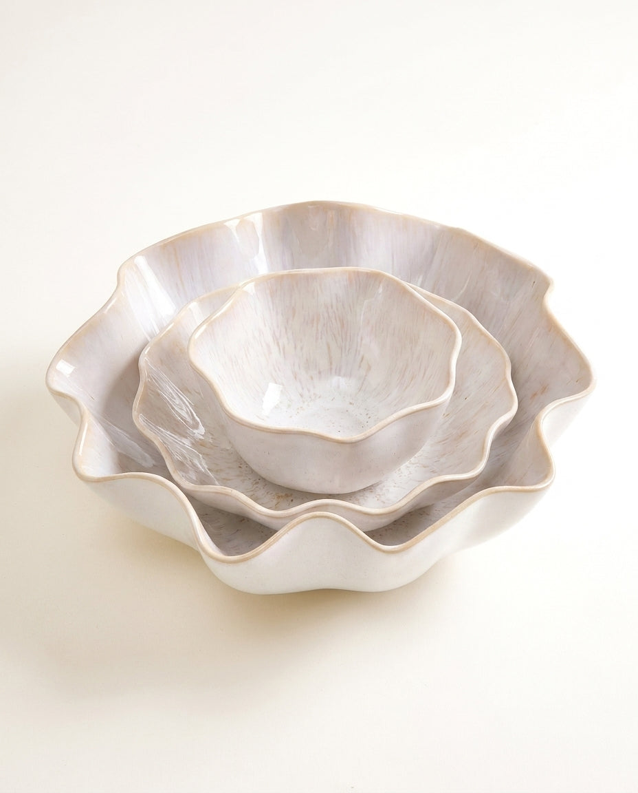 Areia Geschirr-Set shell sand 3-teilig