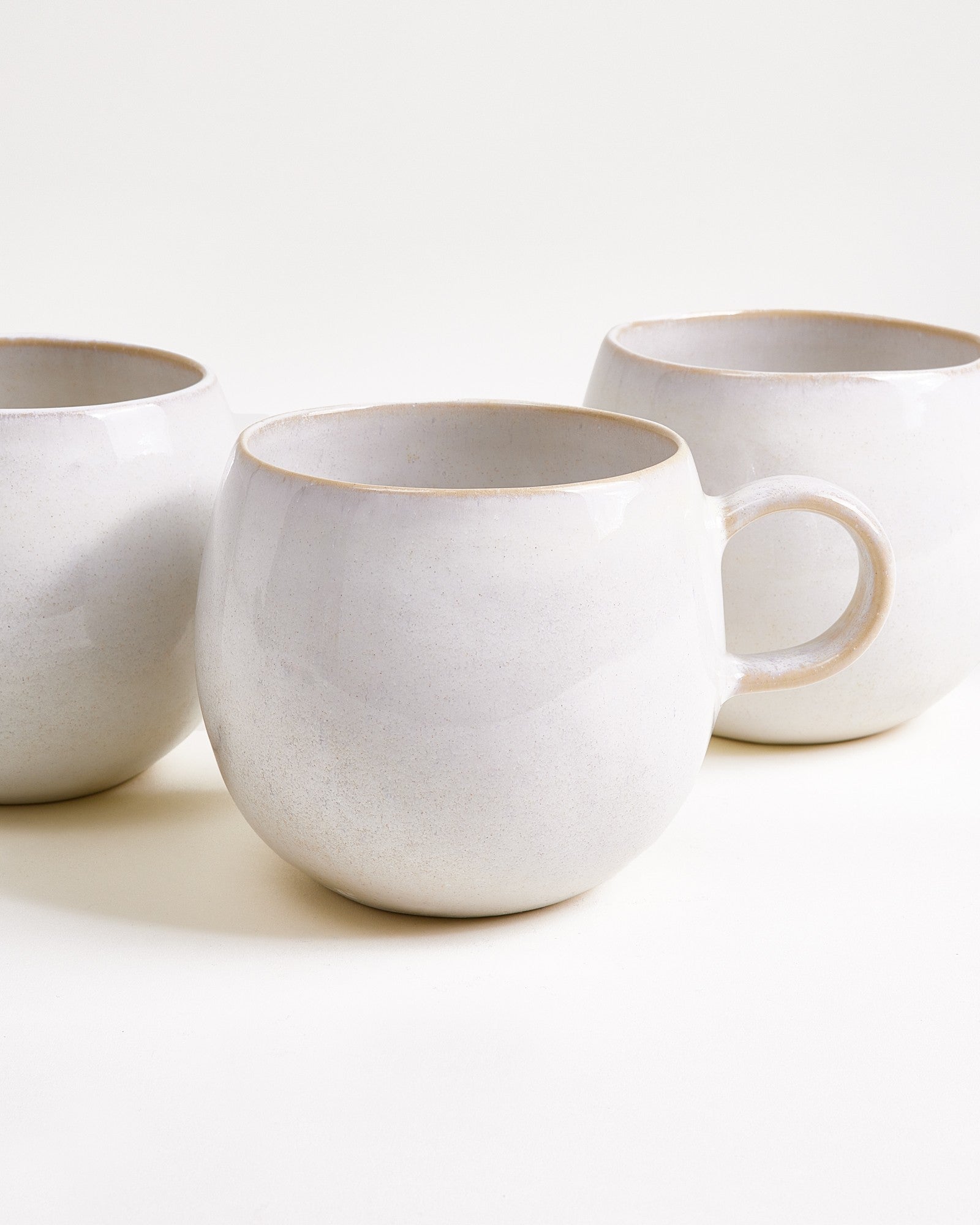 Areia - Set of 6 Mugs big white