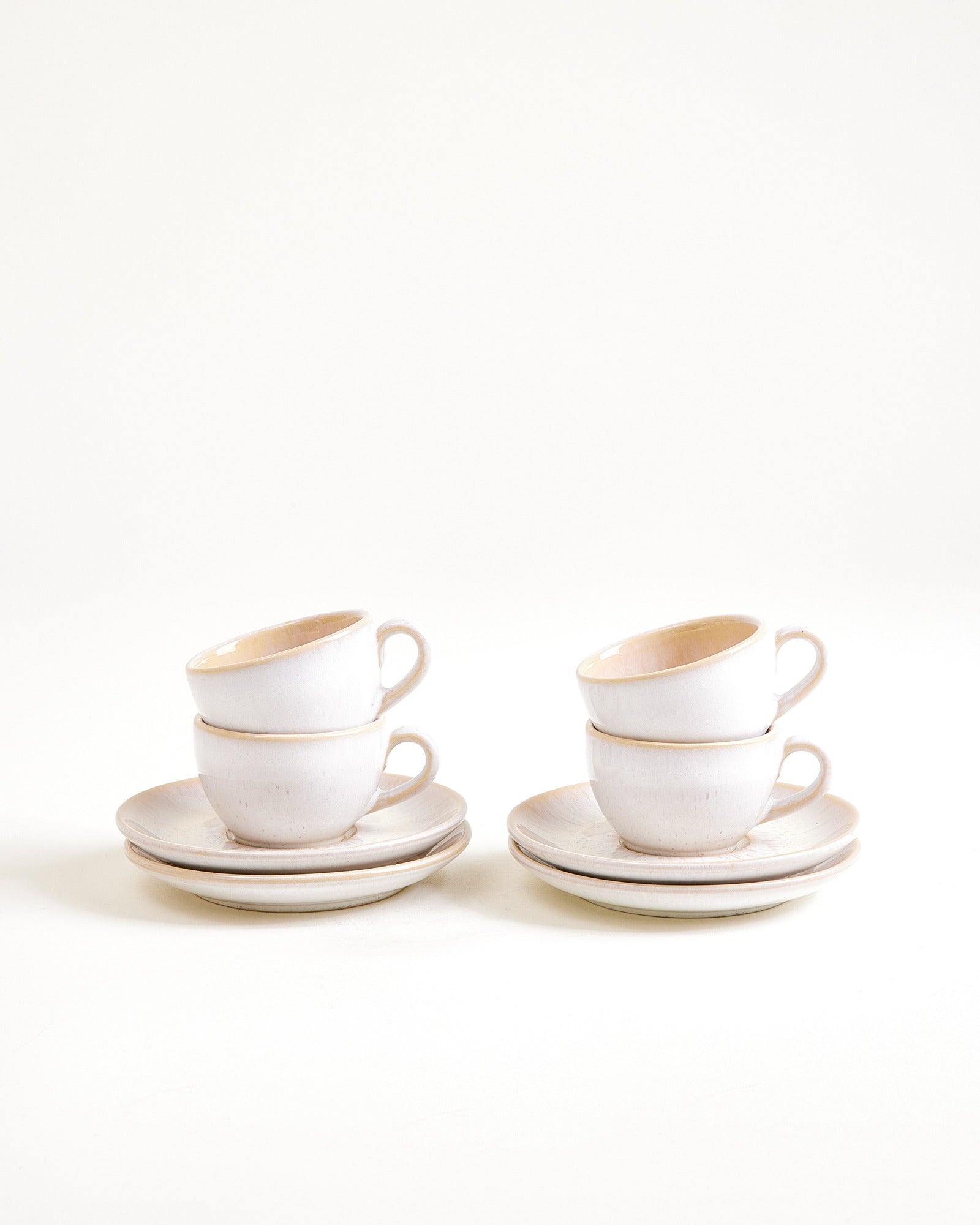 Areia 4-delige Set Espressokop & Espressoschotel classic zand