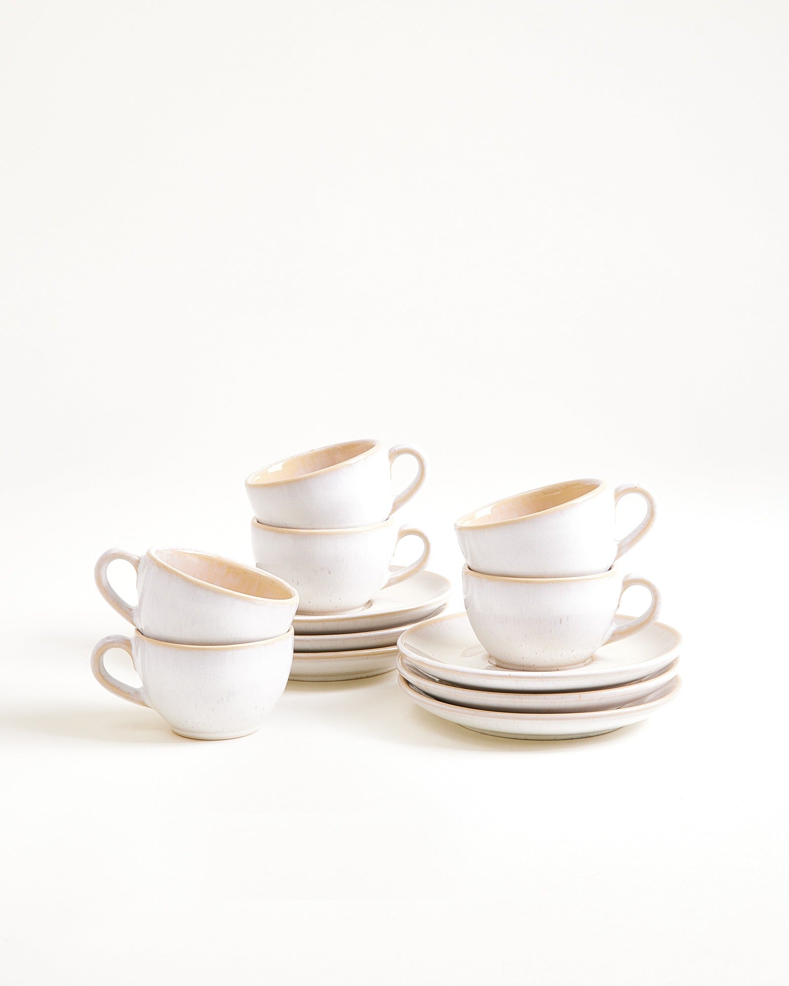 Areia 6-delige Set Espressokop & Espressoschotel classic zand