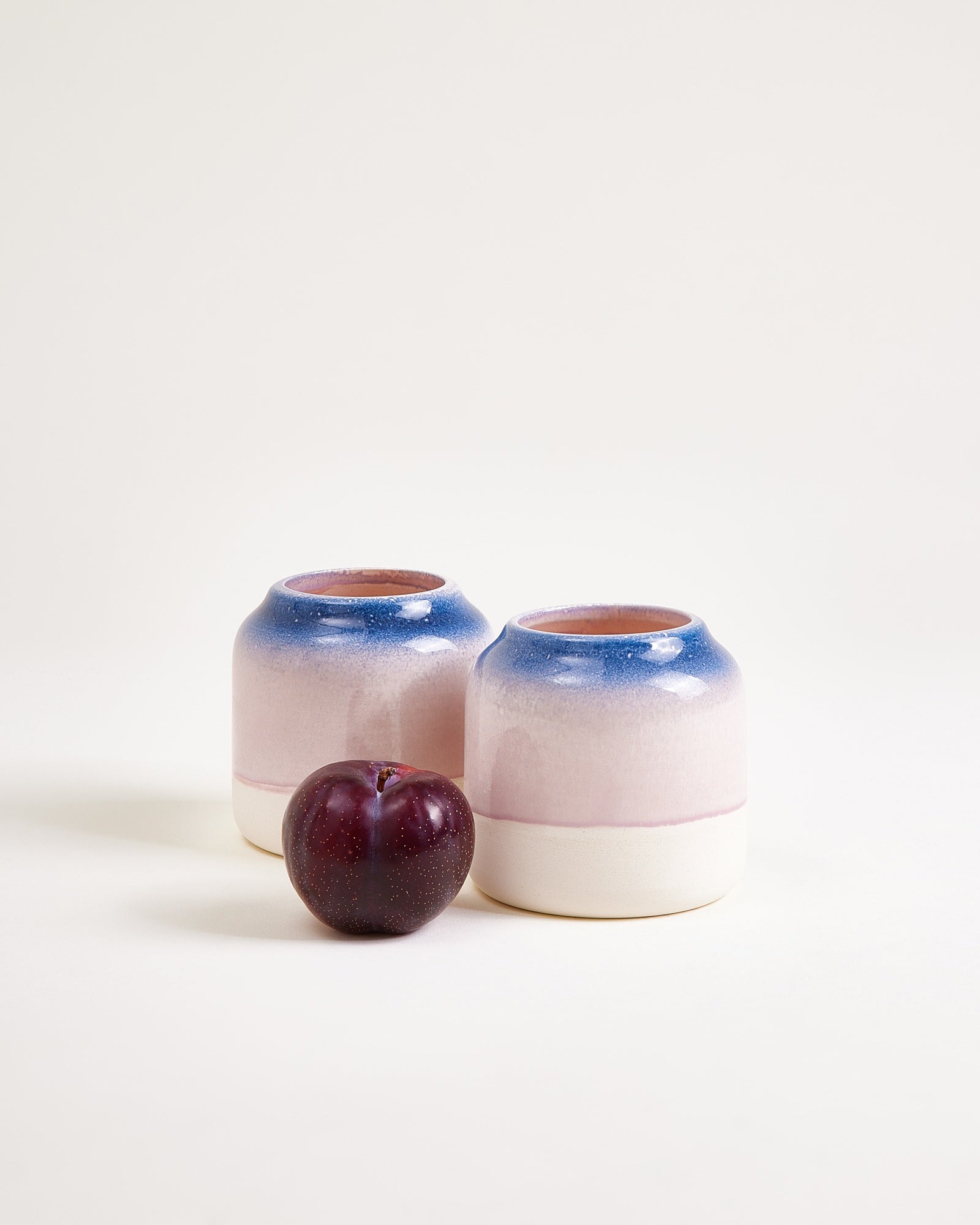 Bebé vaas blauw roze gespikkeld