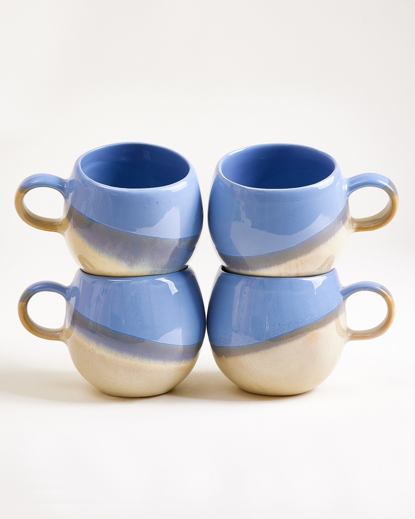 Bica Tasse groß cornflower sand 4er-Set