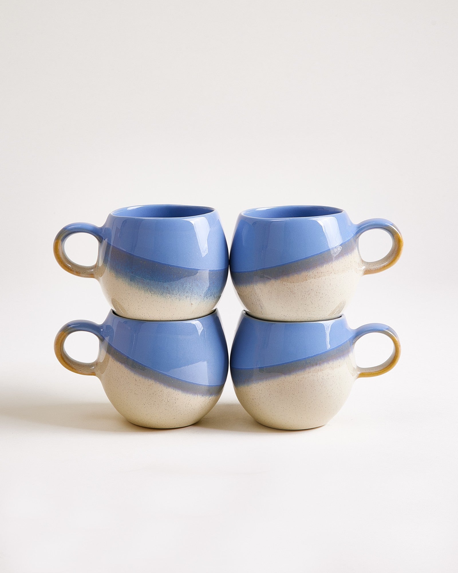 Bica Tasse klein cornflower sand 4er-Set