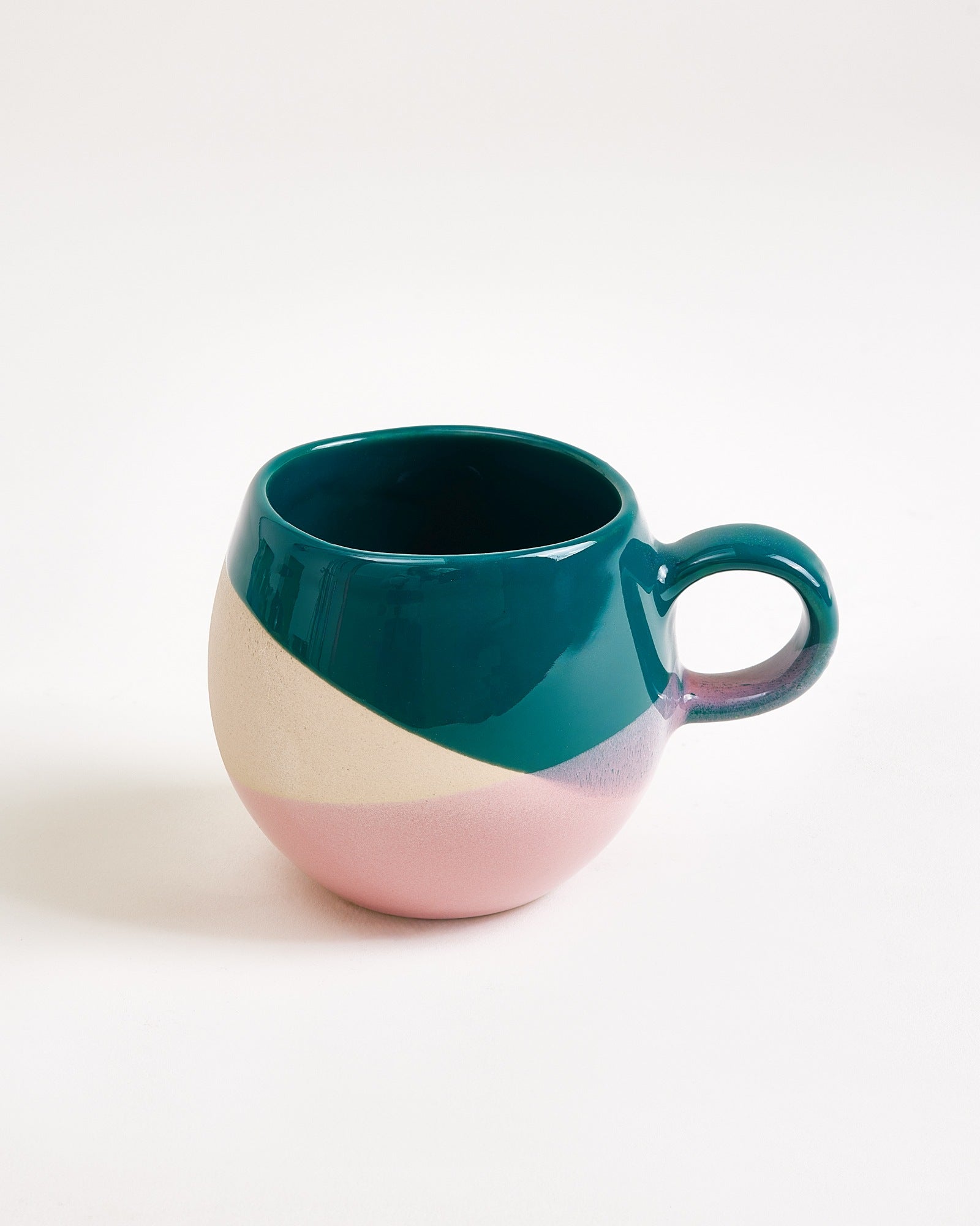 Bica kopje klein donkergroen roze crème