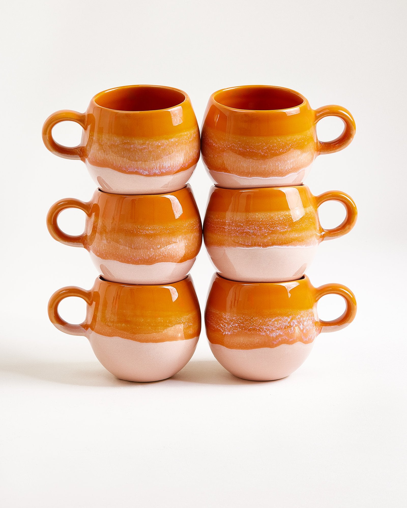Bica Tasse klein orange 6er-Set