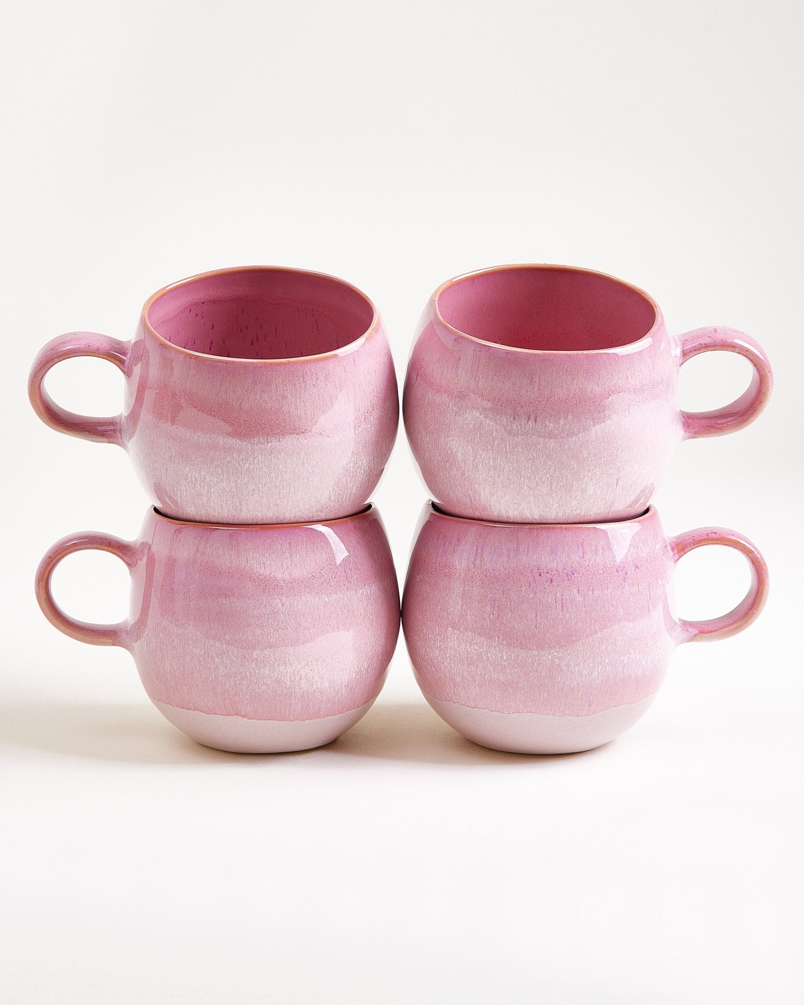 Bica - Set of 4 Mugs big pink