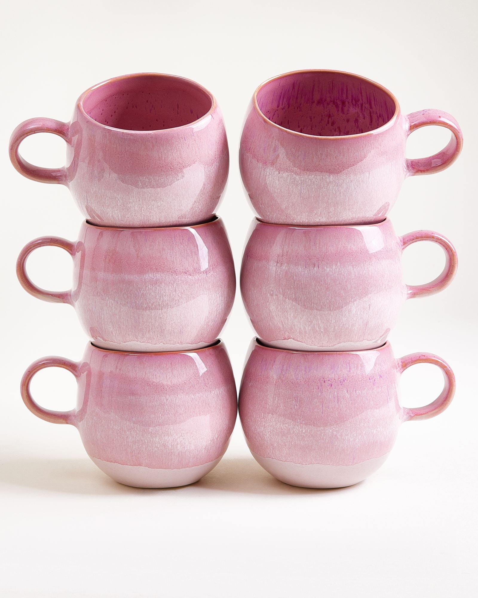 Bica Tasse groß pink 6er-Set