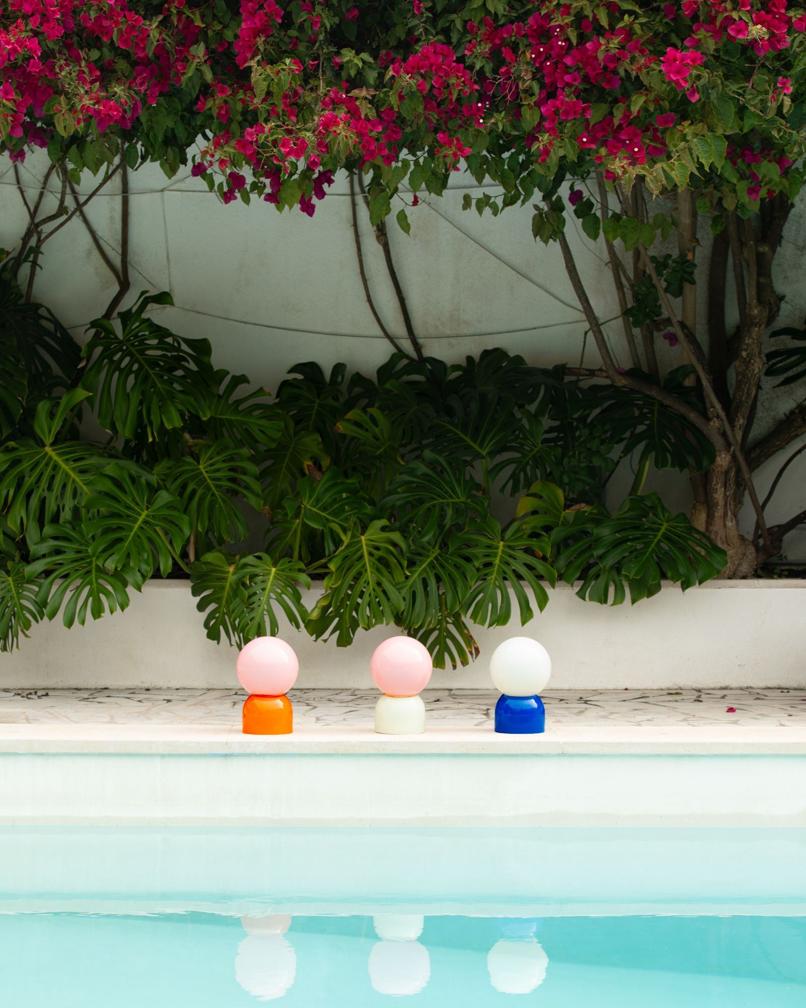 Lumo Glaslampe rosa orange