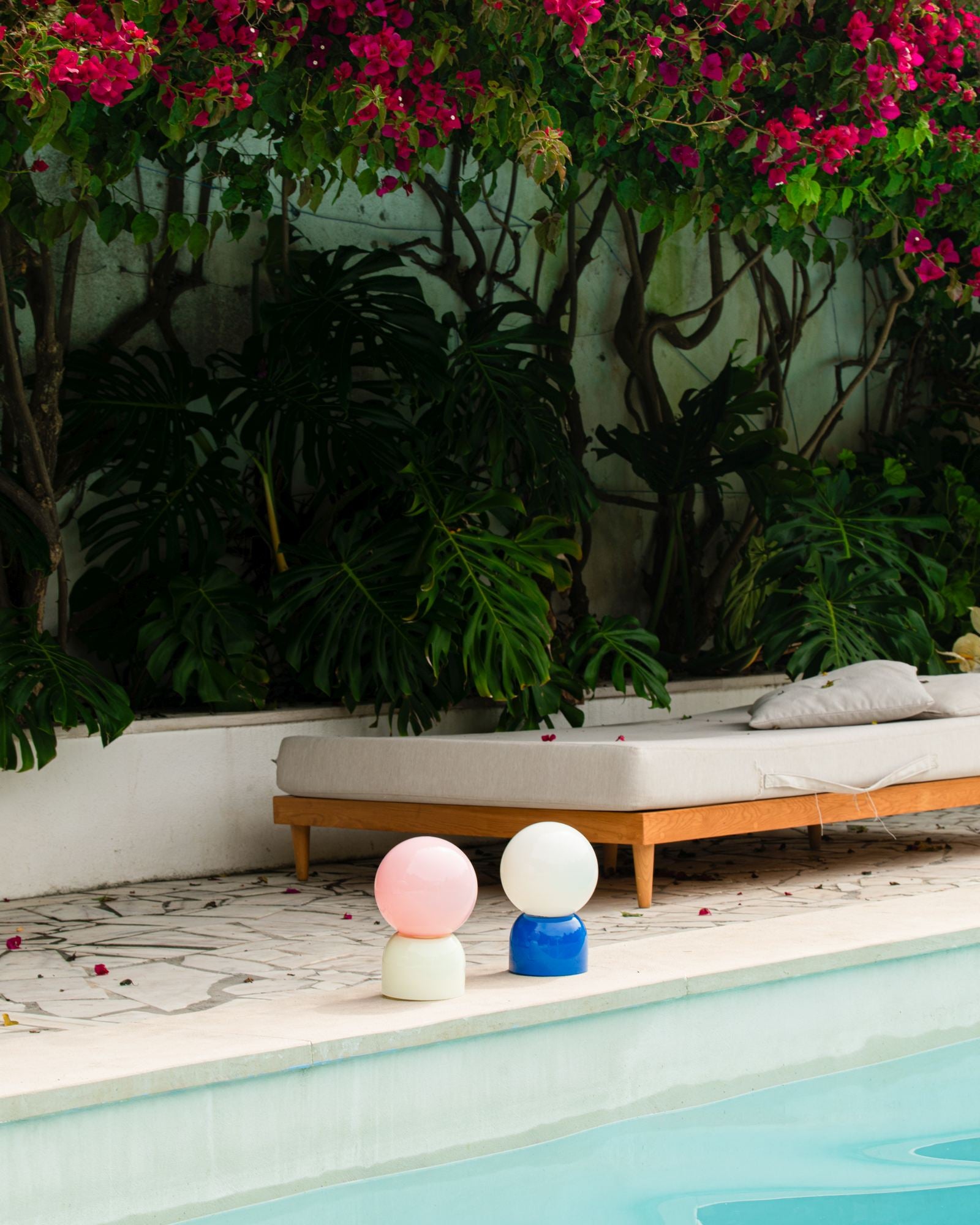 Lumo Glaslampe sand dunkelblau