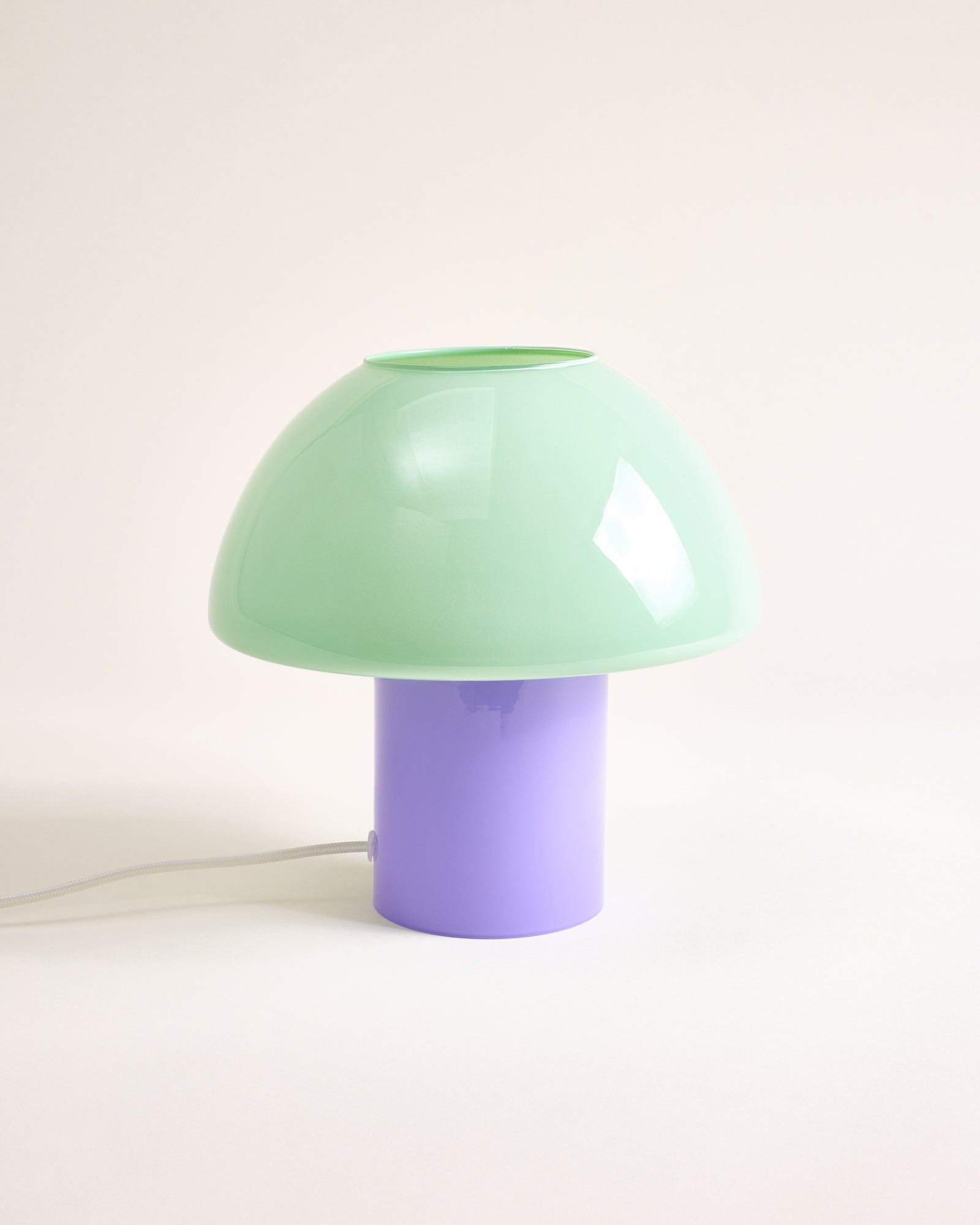 Cogumelo Glaslampe mint lila