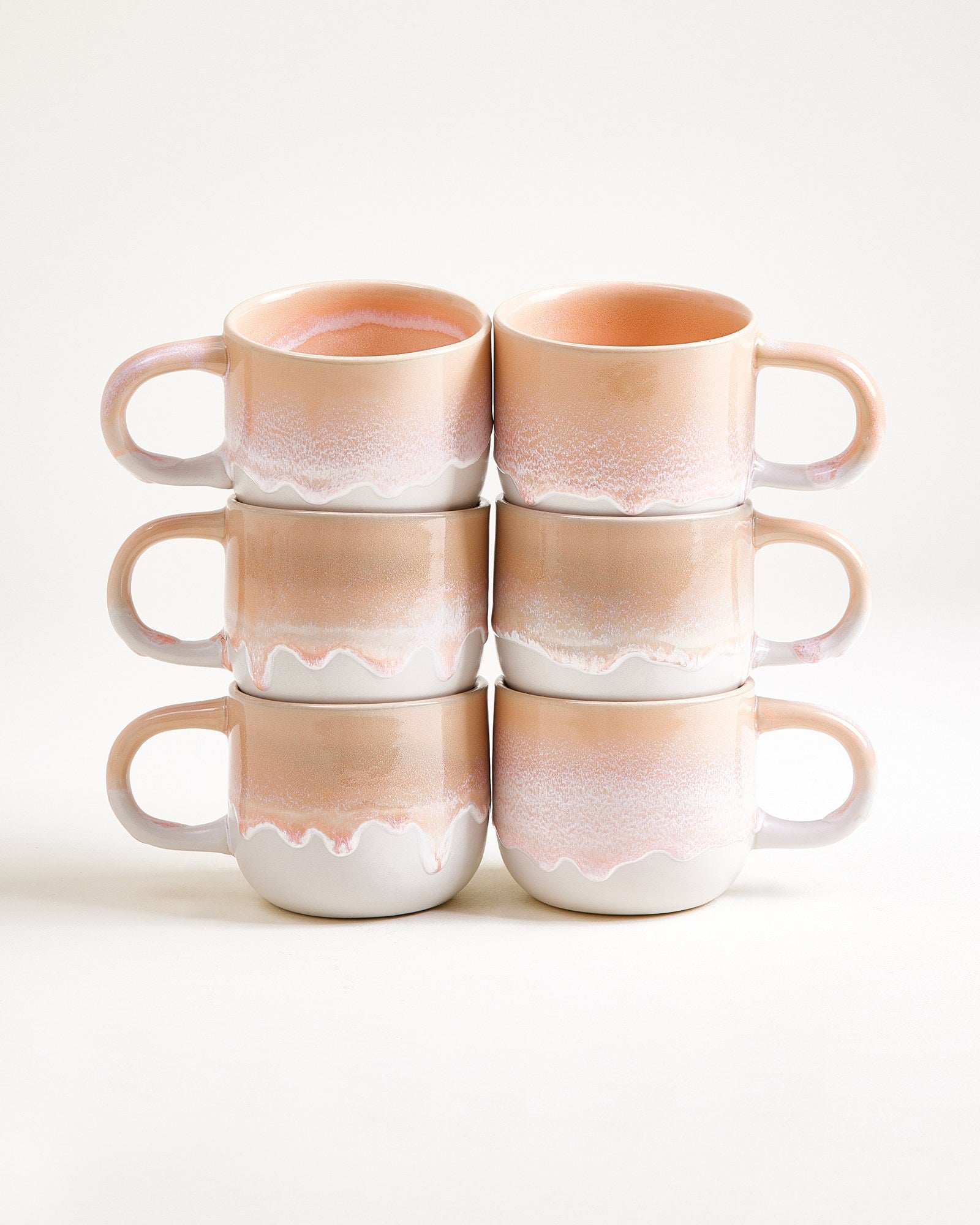 Coimbra - Set of 6 mugs small apricot